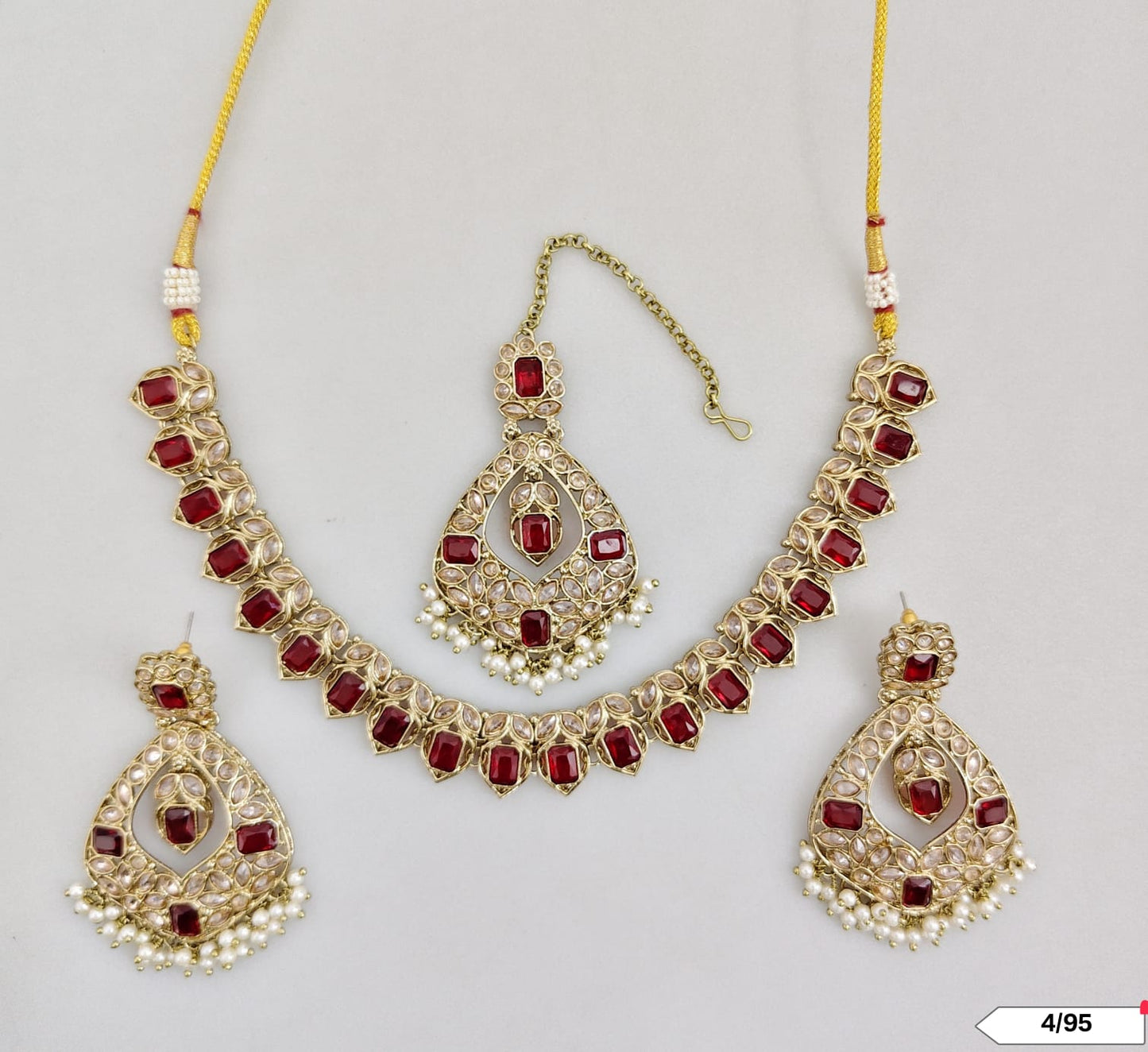 Antique Gold Plated Choker Necklace Set