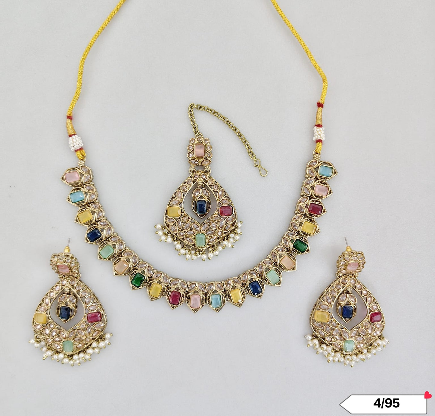 Antique Gold Plated Choker Necklace Set