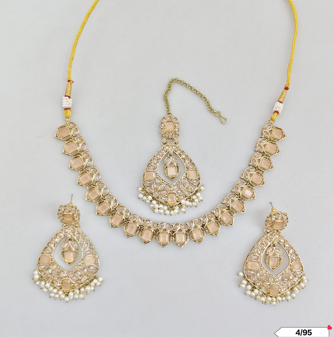 Antique Gold Plated Choker Necklace Set