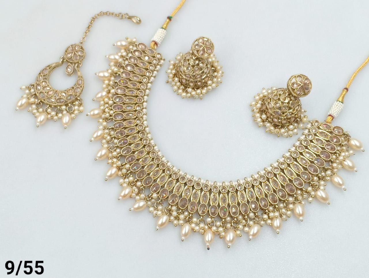 Antique Gold Plated Choker Necklace Set