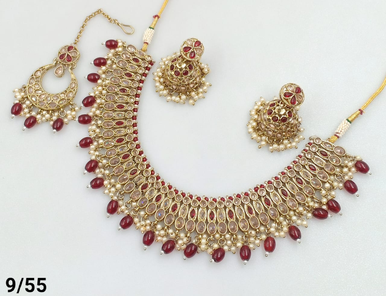 Antique Gold Plated Choker Necklace Set