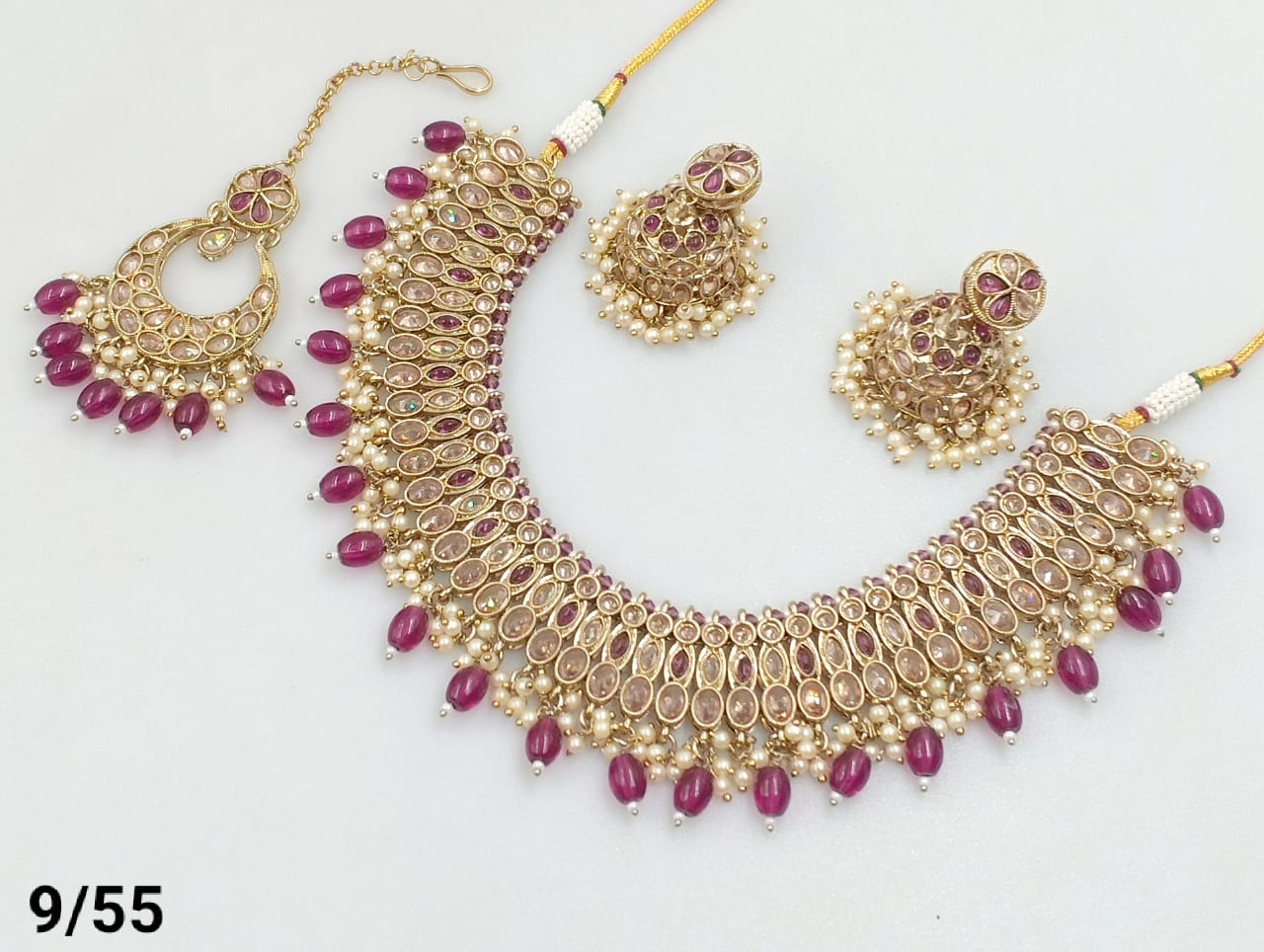 Antique Gold Plated Choker Necklace Set