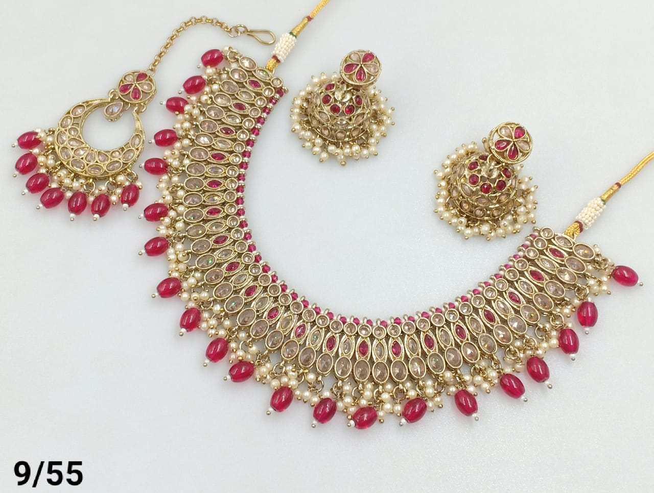 Antique Gold Plated Choker Necklace Set