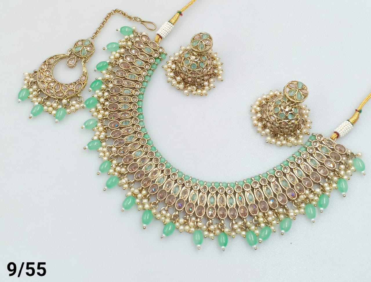 Antique Gold Plated Choker Necklace Set