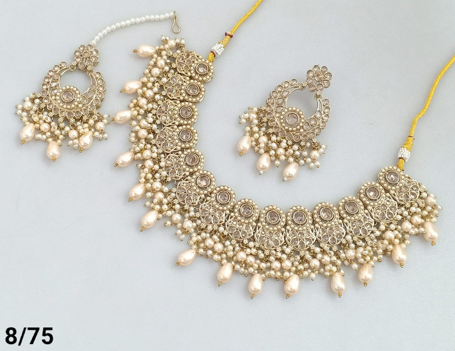 Antique Gold Plated Choker Necklace Set