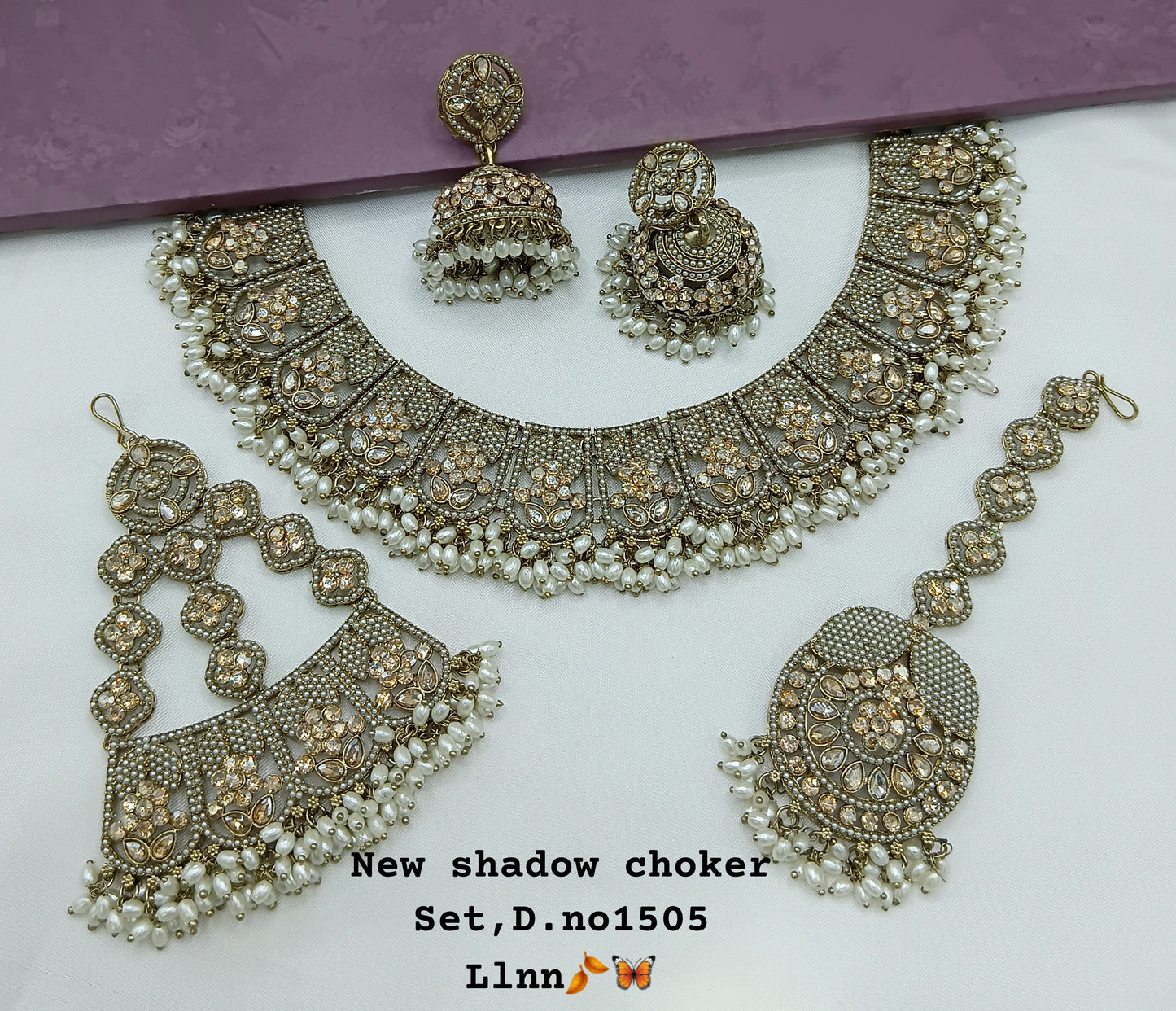 Antique Gold Plated Jewellery Set