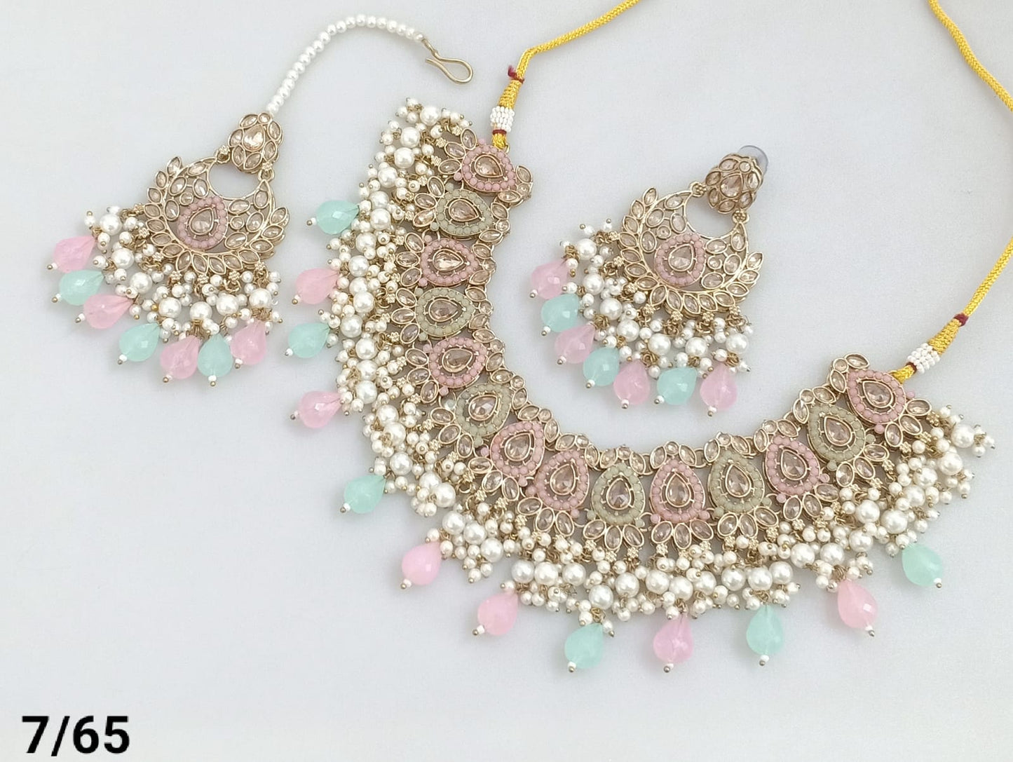 Antique Gold Plated Choker Necklace Set
