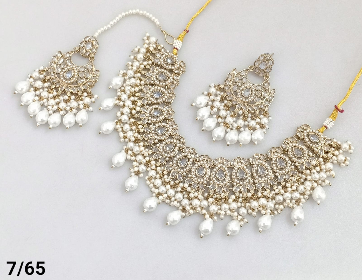 Antique Gold Plated Choker Necklace Set