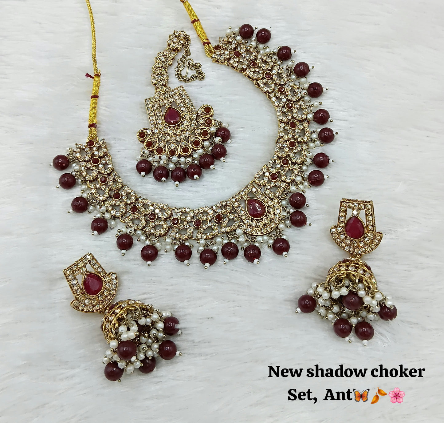 Antique Gold Plated Jewellery Set