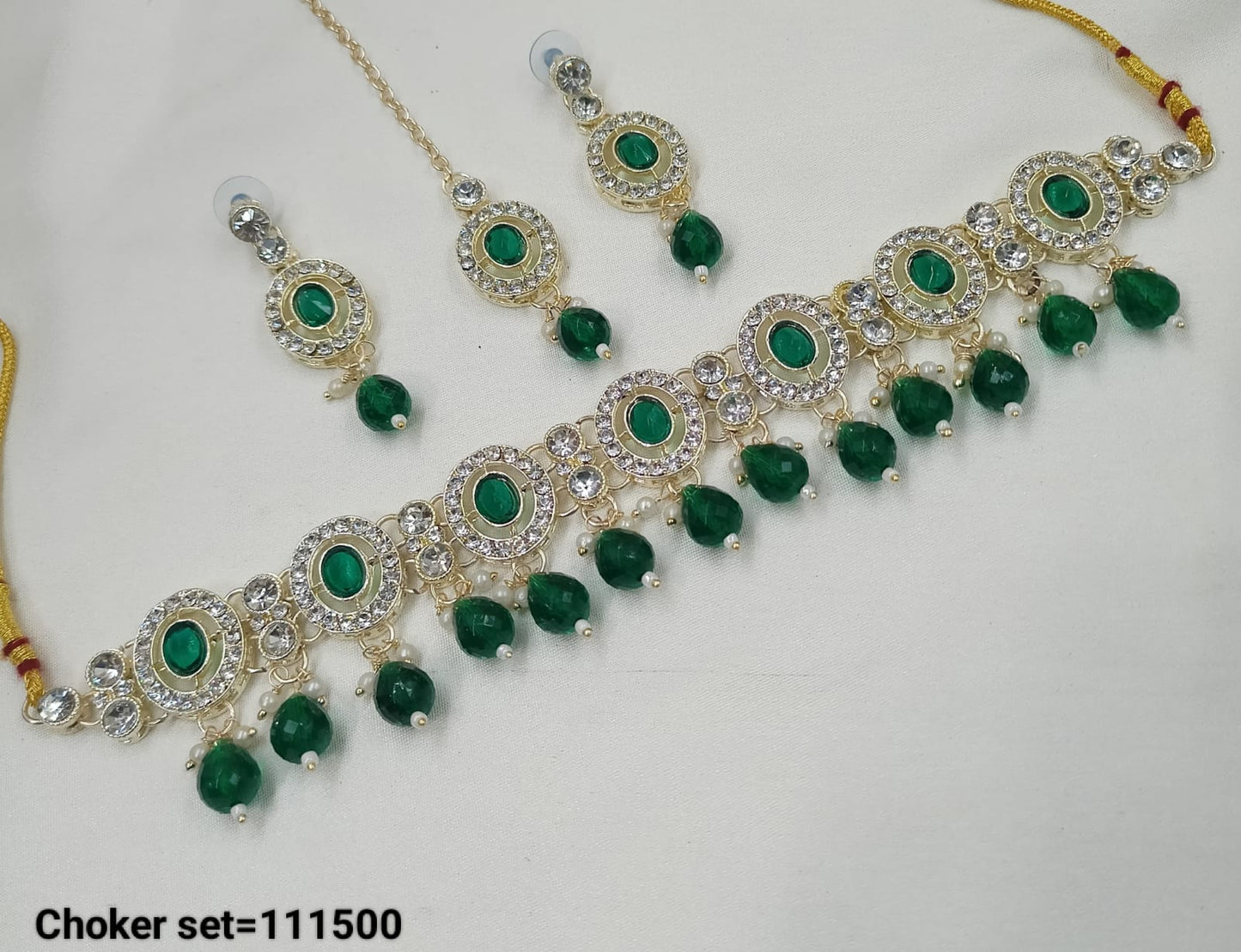 Gold Plated Choker Necklace Set