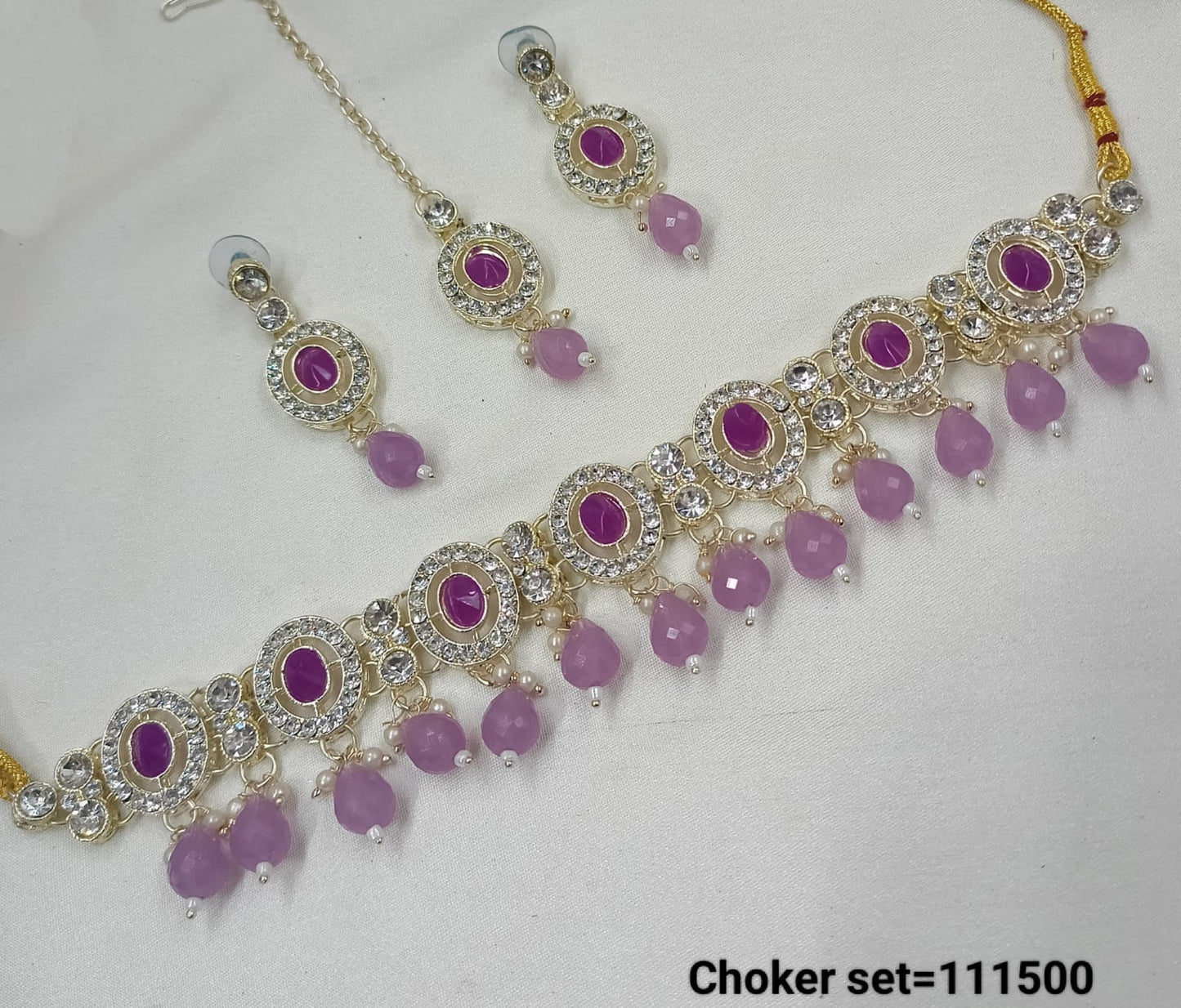 Gold Plated Choker Necklace Set
