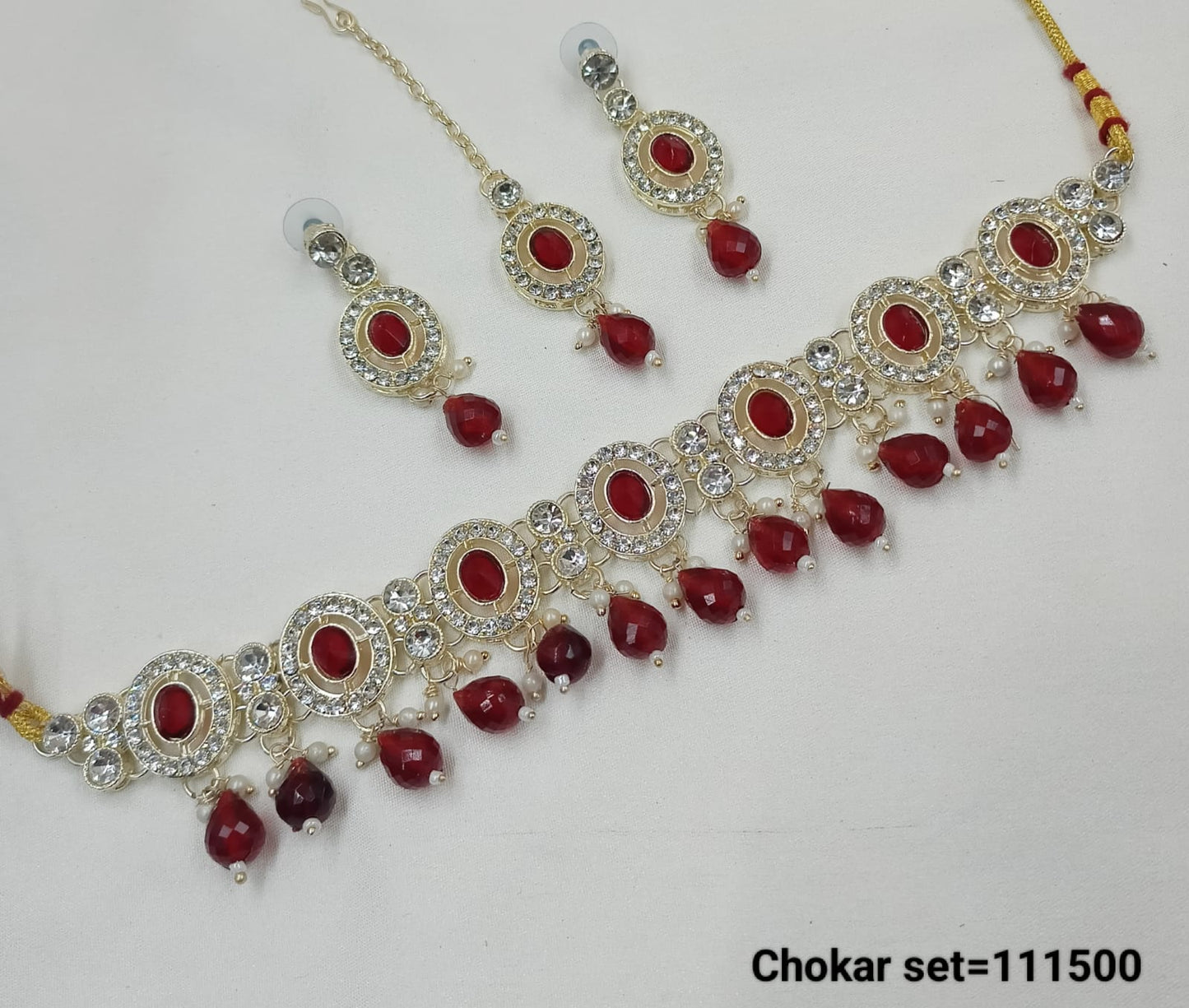 Gold Plated Choker Necklace Set