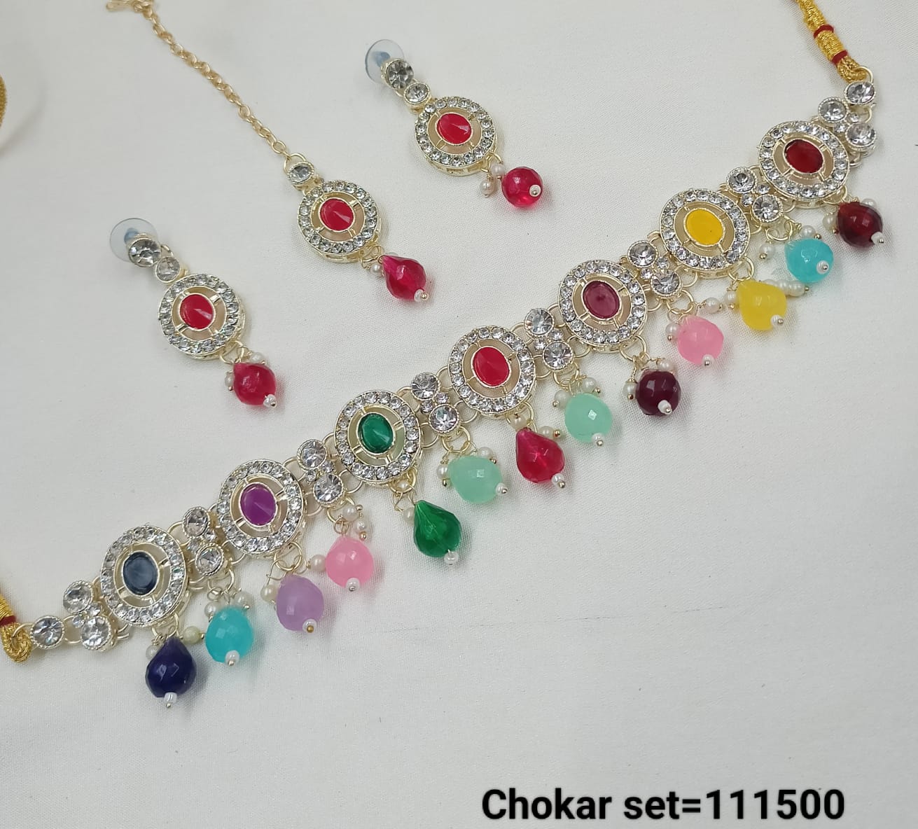 Gold Plated Choker Necklace Set