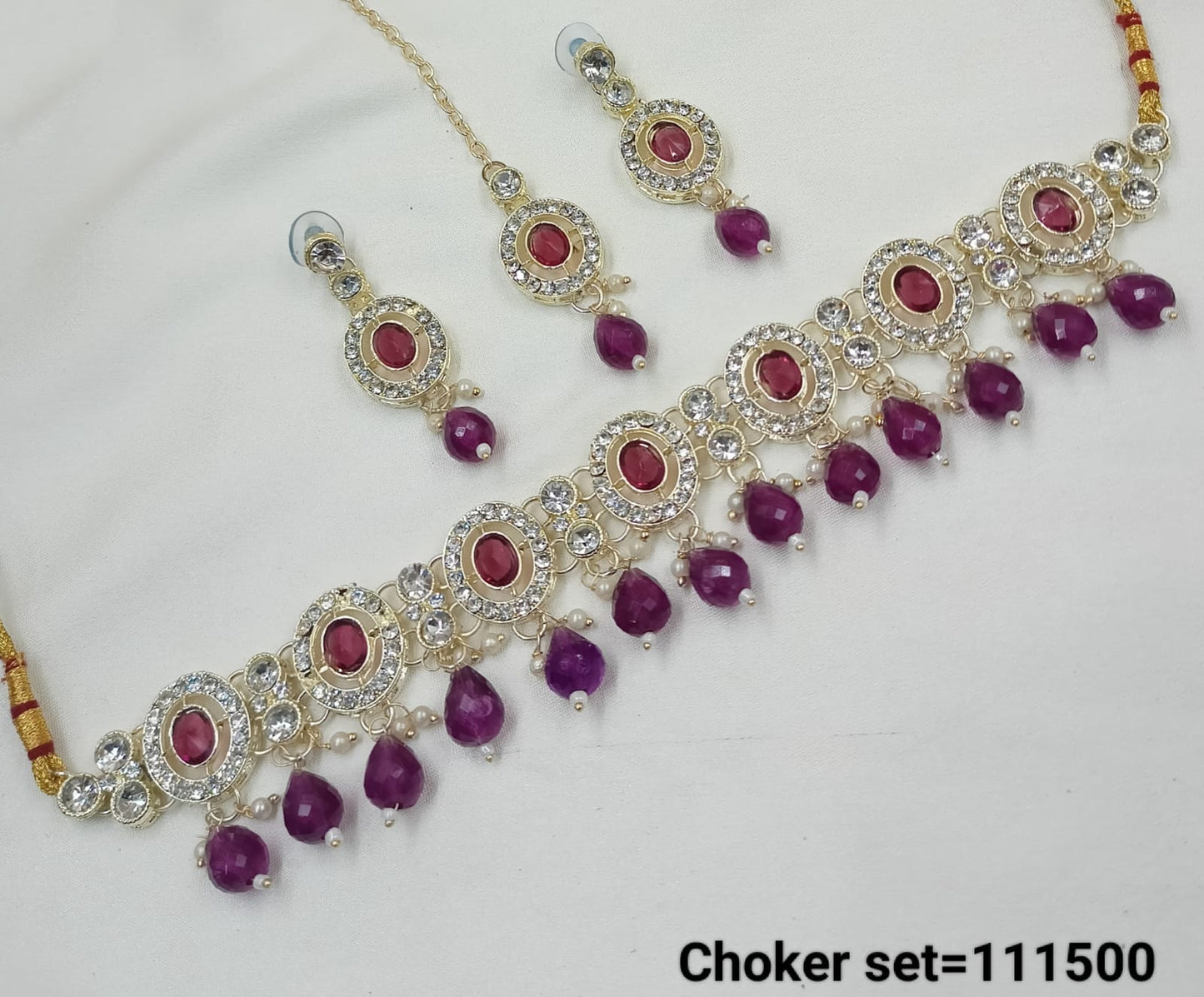 Gold Plated Choker Necklace Set