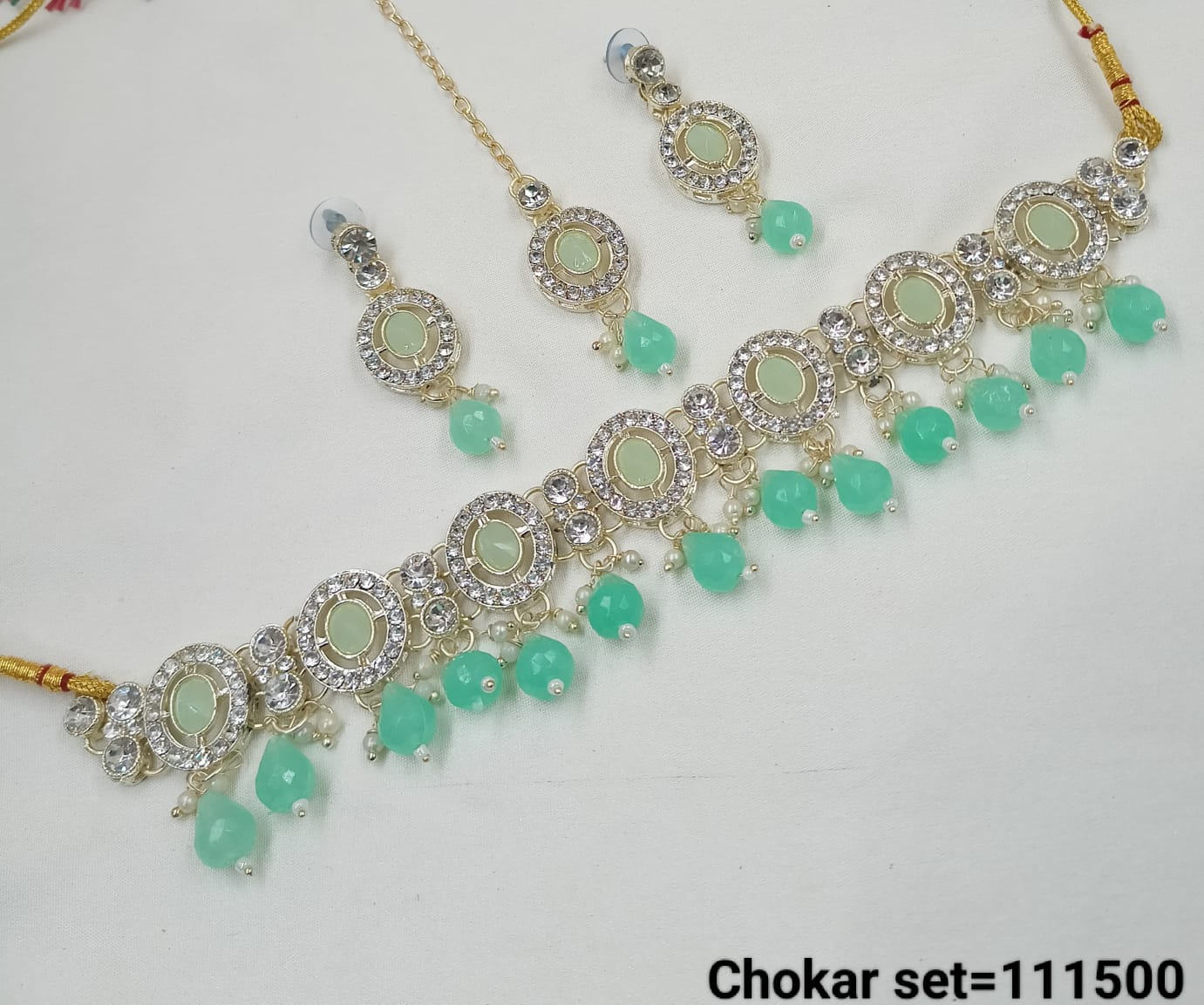 Gold Plated Choker Necklace Set