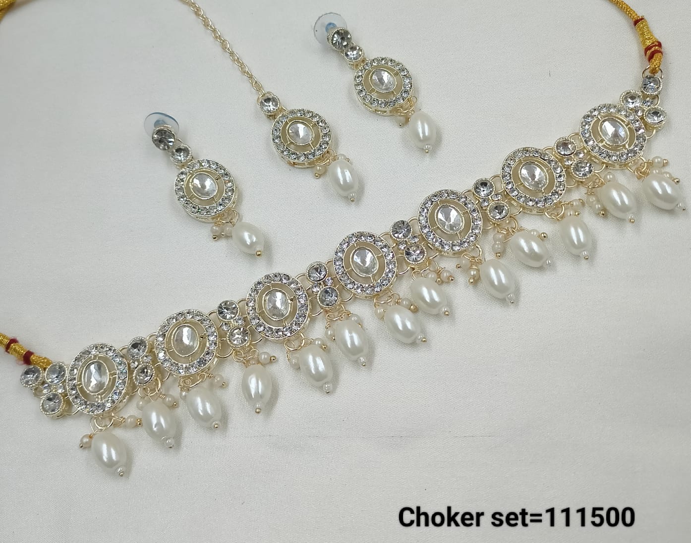 Gold Plated Choker Necklace Set