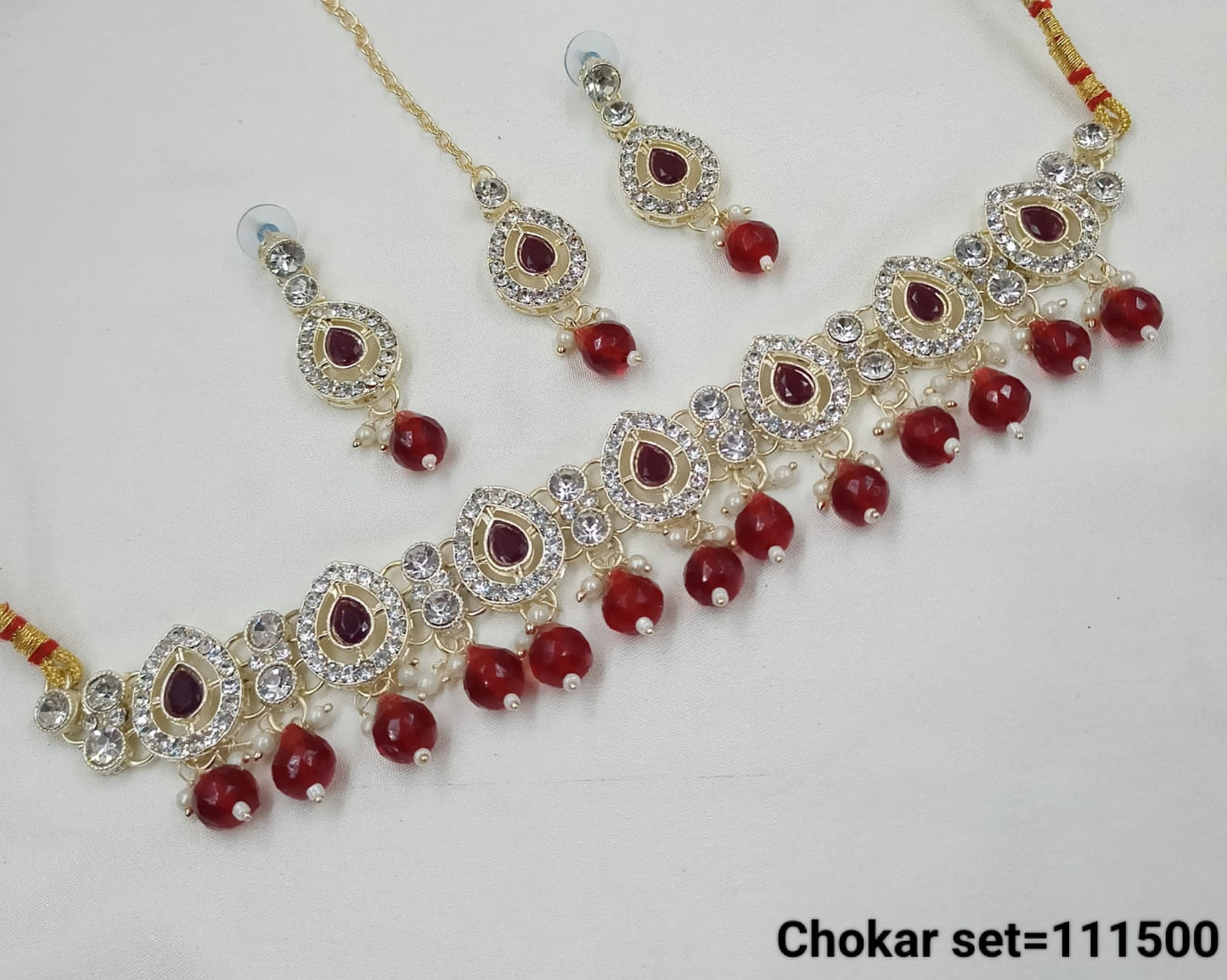 Gold Plated Choker Necklace Set