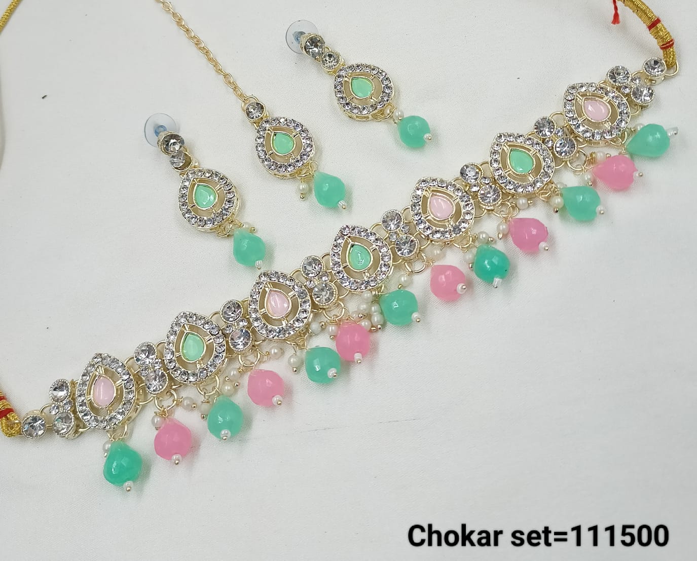 Gold Plated Choker Necklace Set