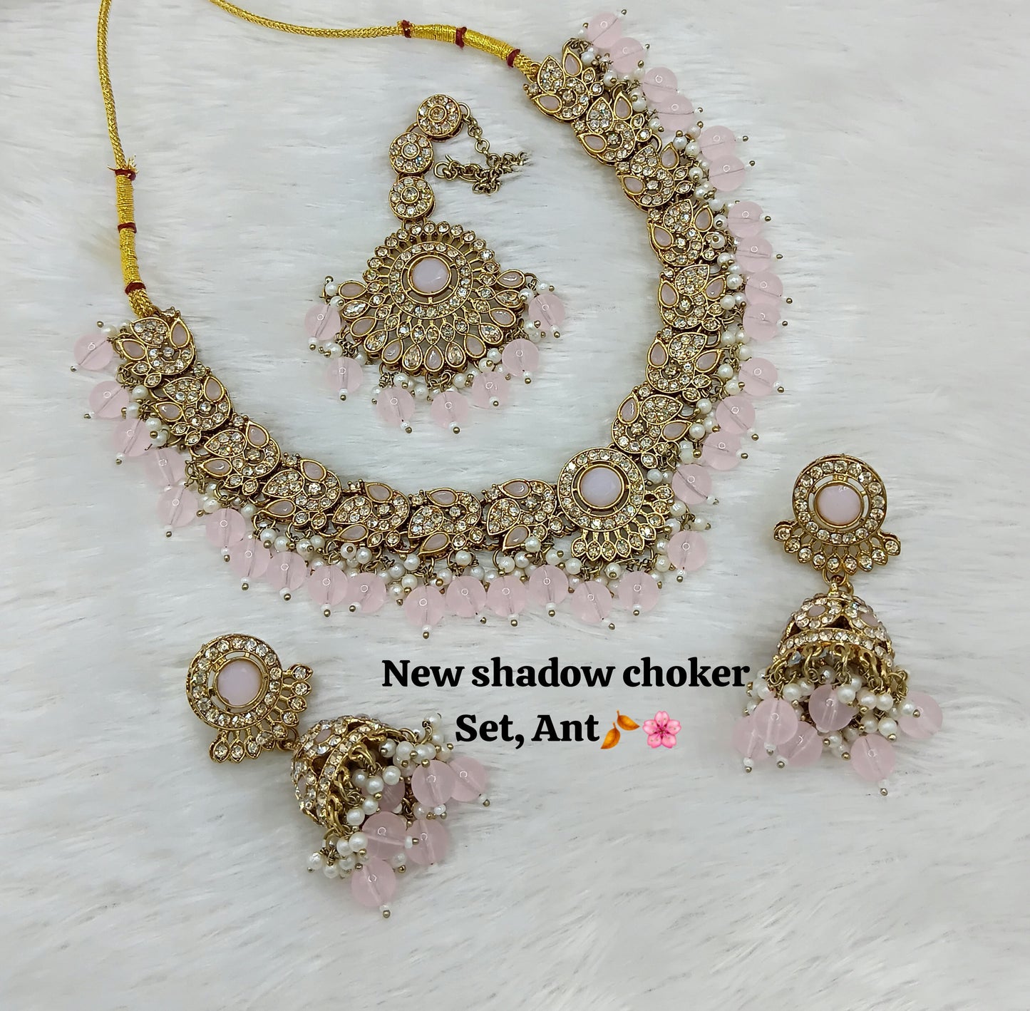 Handcrafted Shadow Choker & Earrings Set – Perfect for Special Occasions