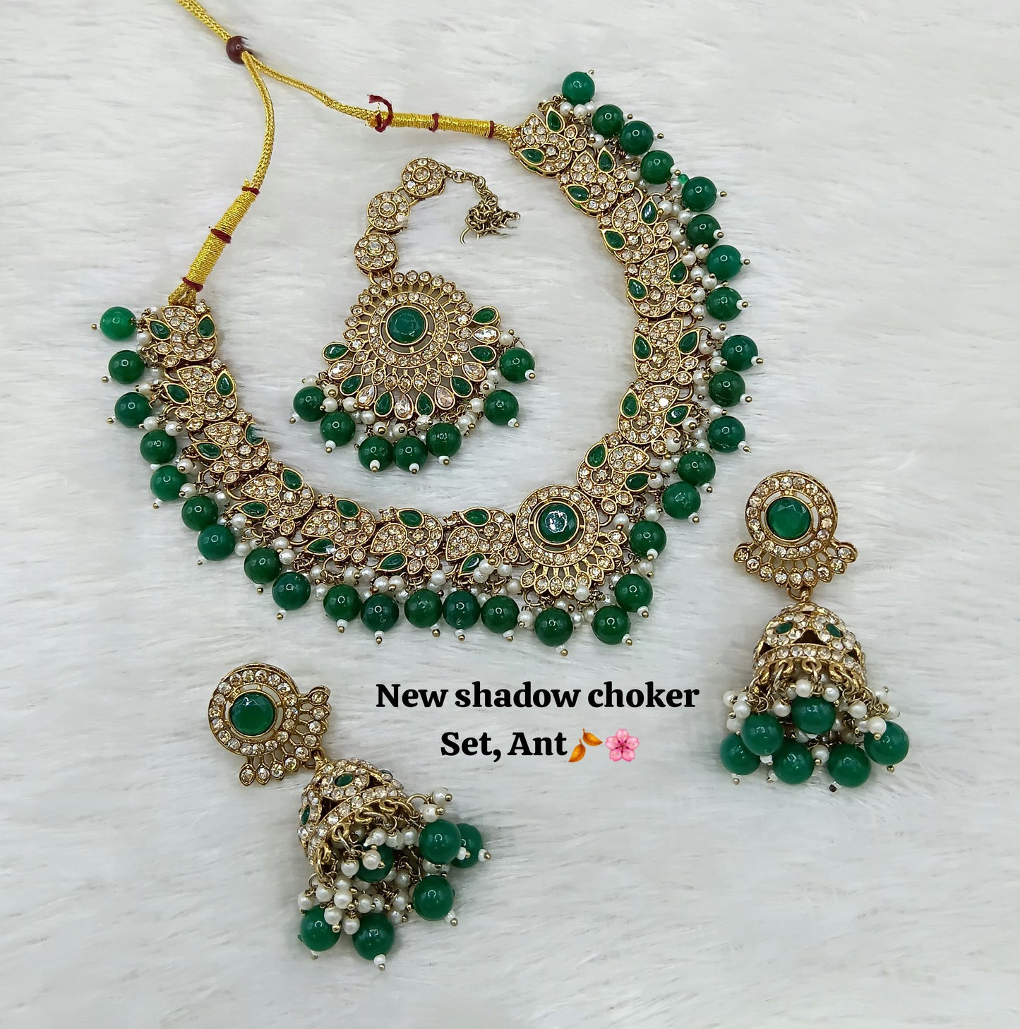Handcrafted Shadow Choker & Earrings Set – Perfect for Special Occasions