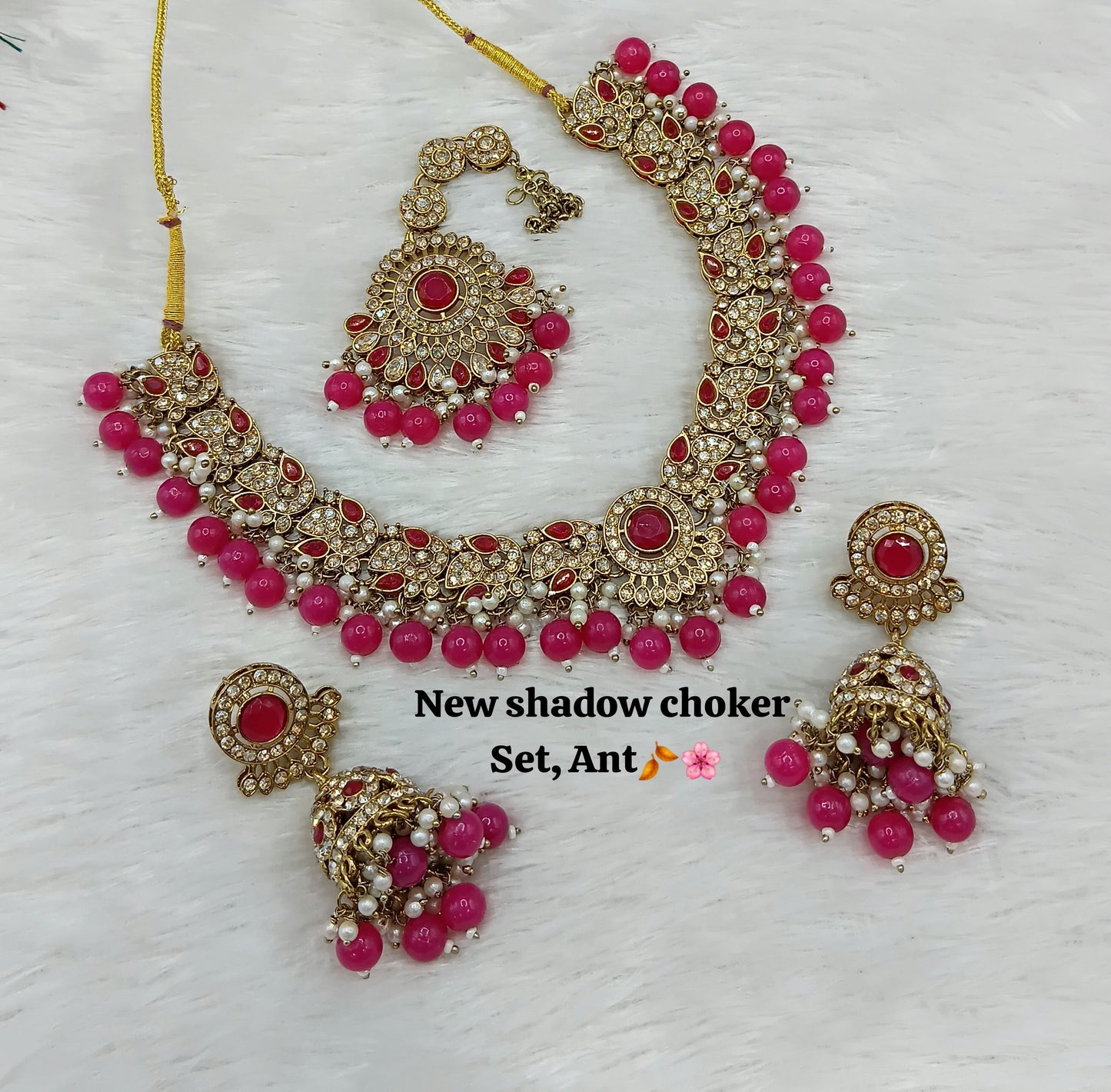 Handcrafted Shadow Choker & Earrings Set – Perfect for Special Occasions