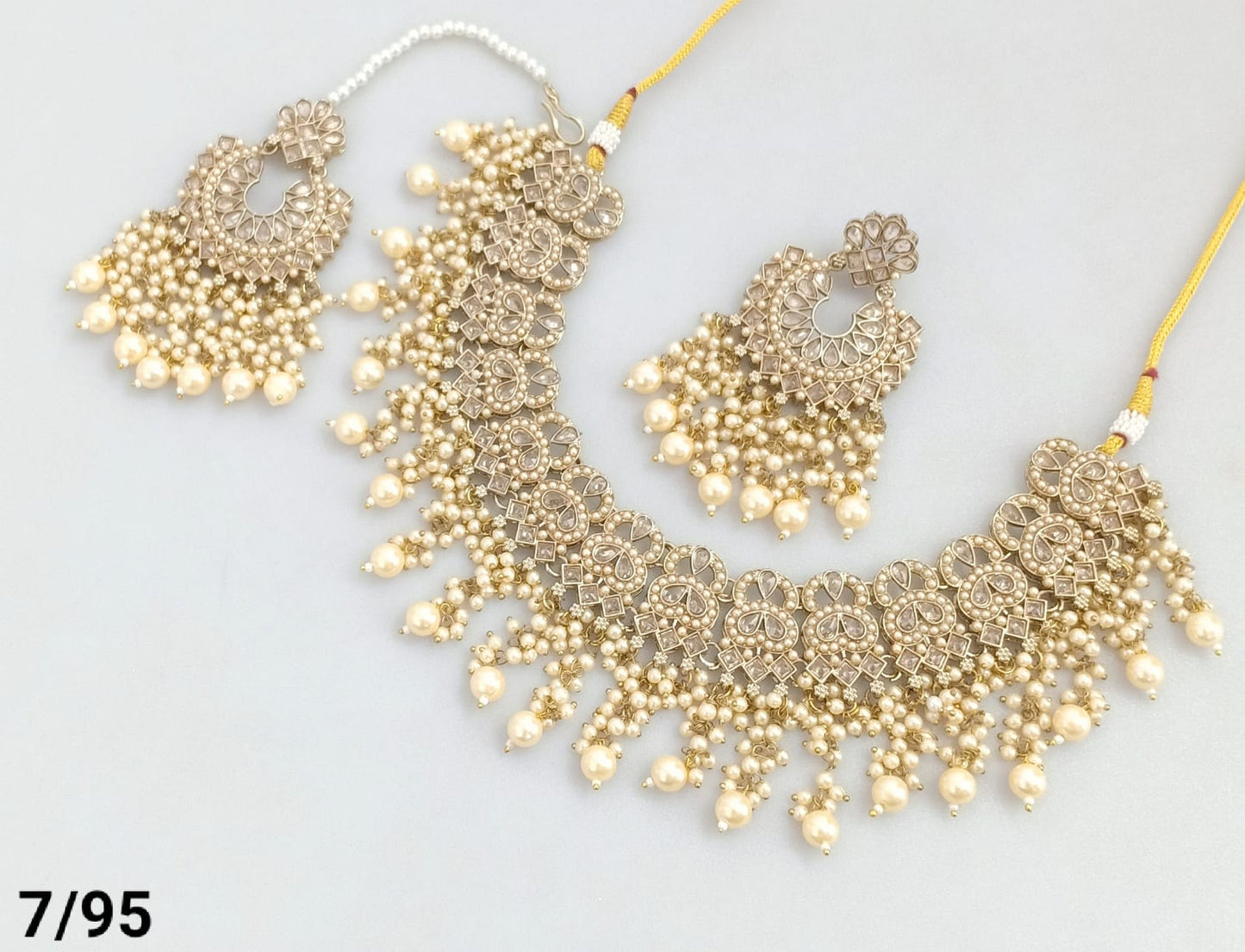 Antique Gold Plated Choker Necklace Set