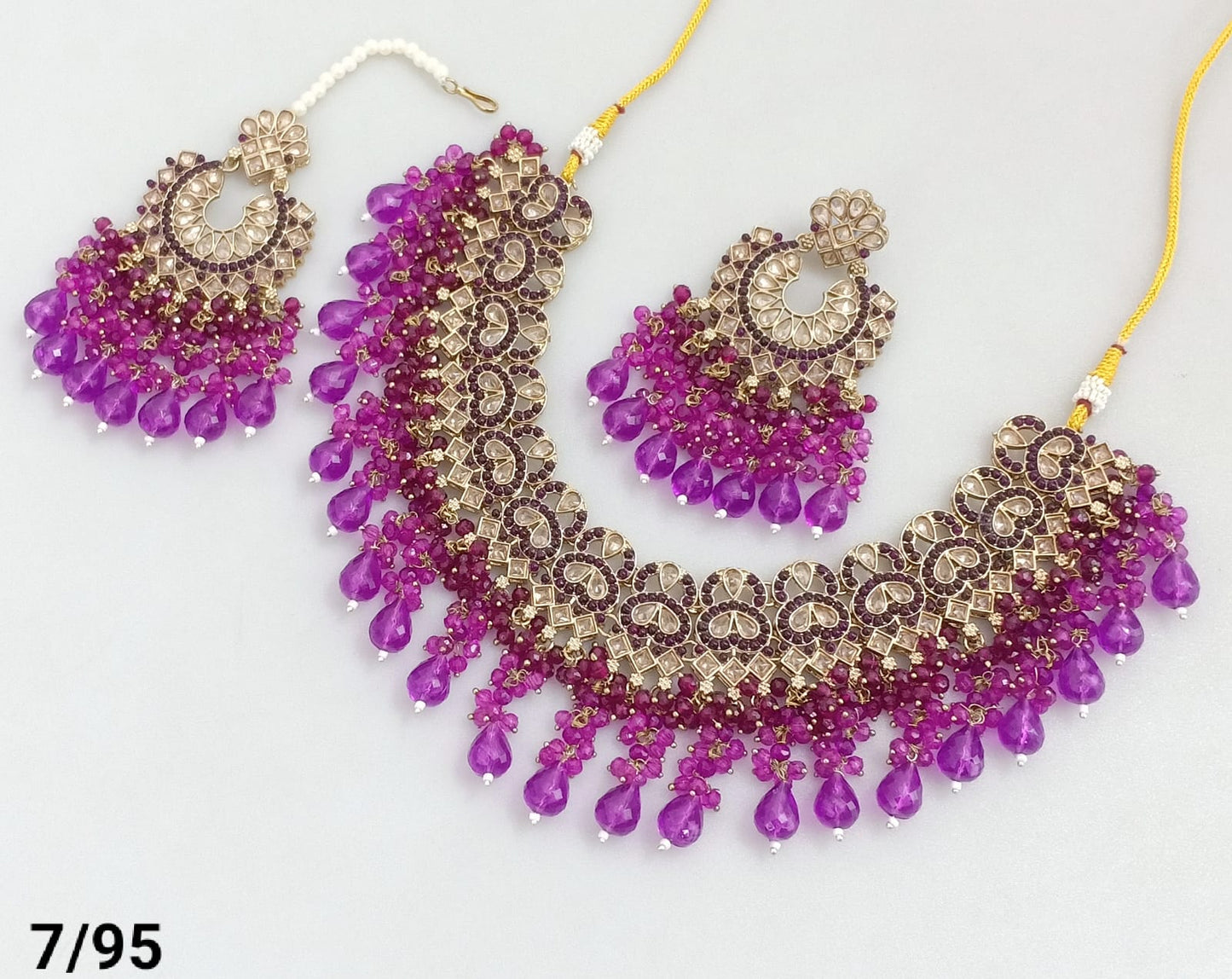Antique Gold Plated Choker Necklace Set