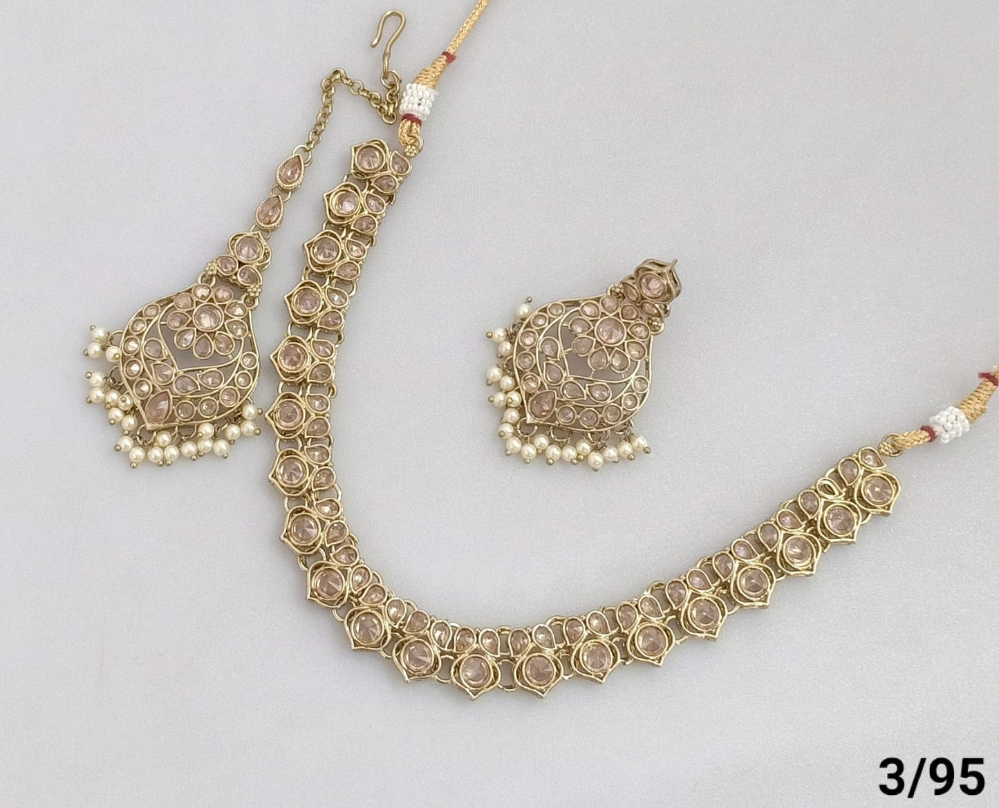 Antique Gold Plated Choker Necklace Set