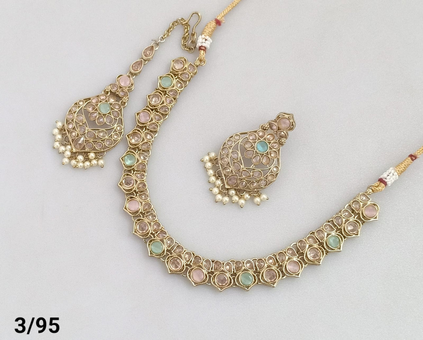 Antique Gold Plated Choker Necklace Set