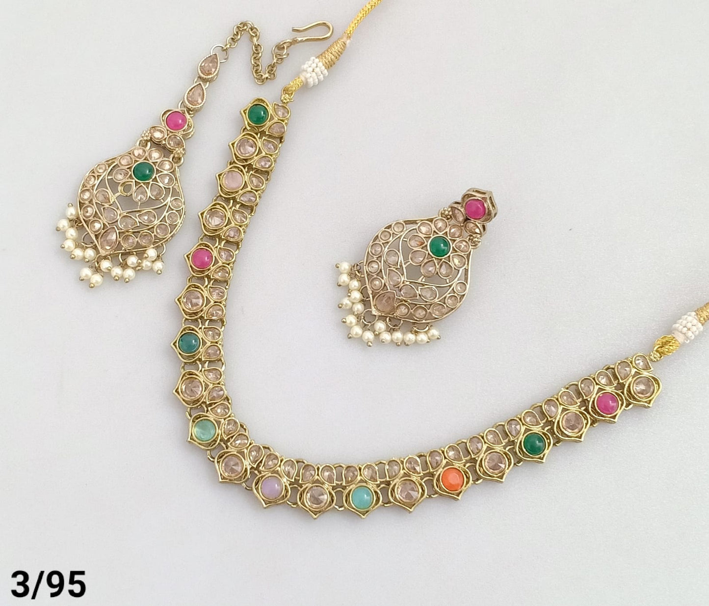 Antique Gold Plated Choker Necklace Set