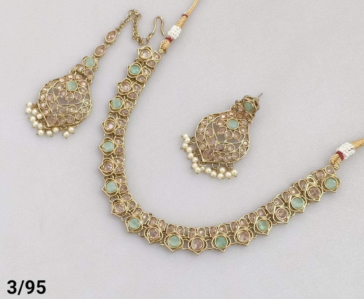 Antique Gold Plated Choker Necklace Set