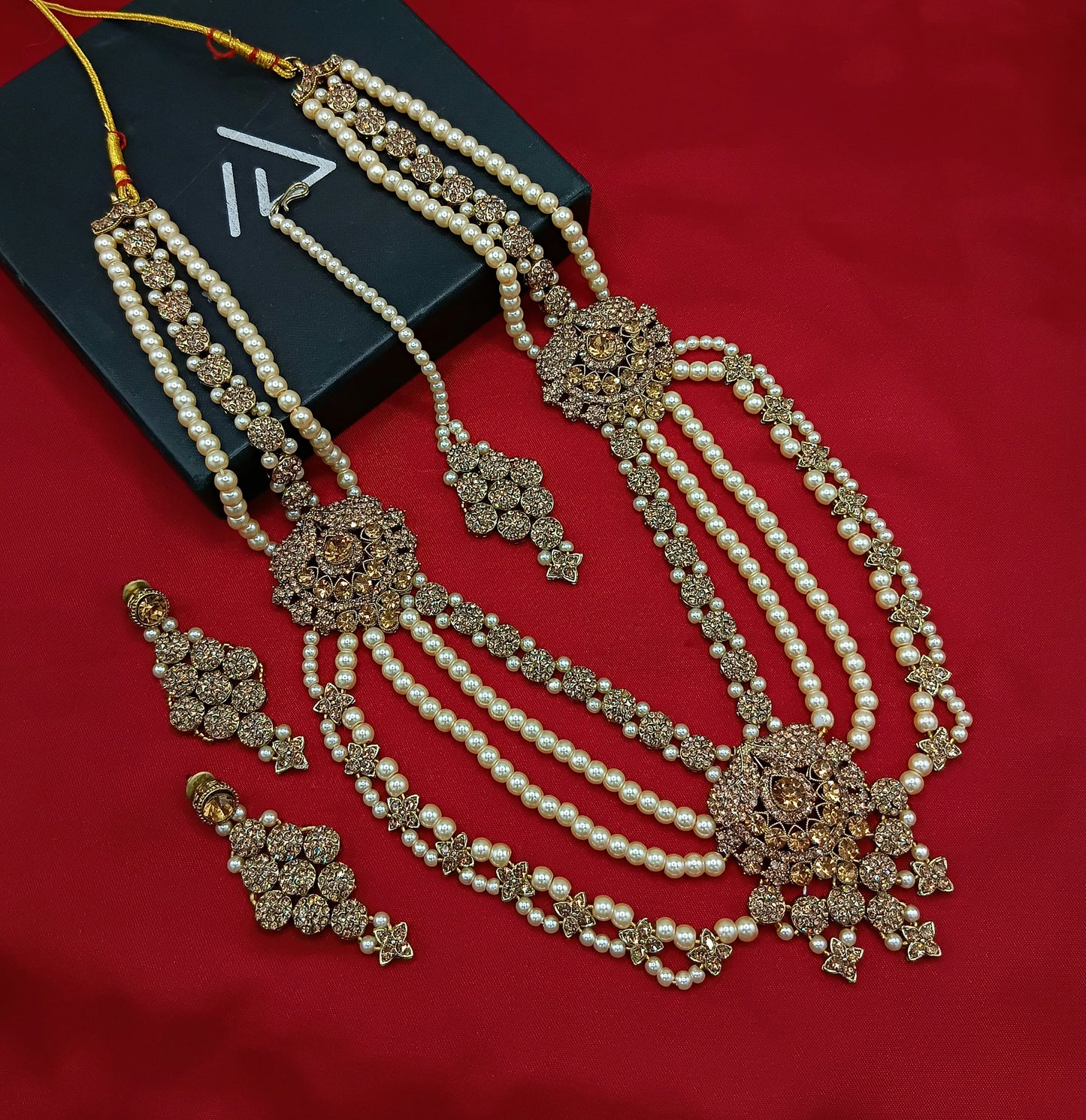 Antique Gold Plated Long Jewellery Set