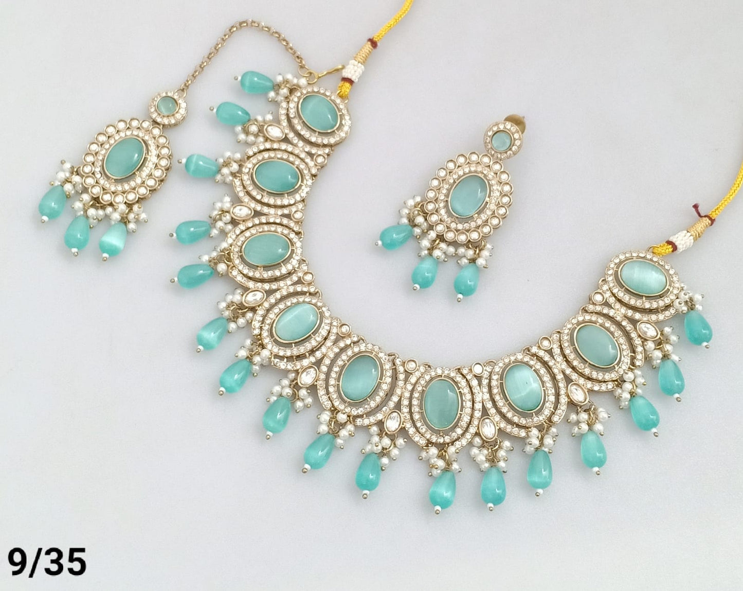 Antique Gold Plated Choker Necklace Set