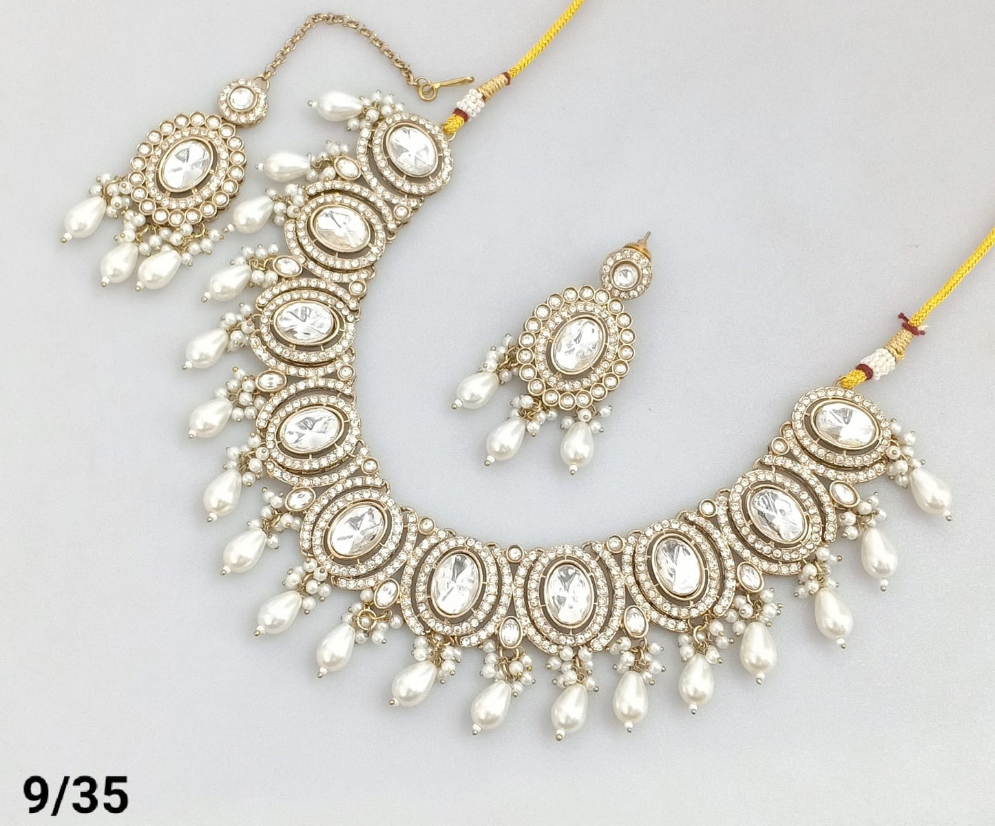 Antique Gold Plated Choker Necklace Set