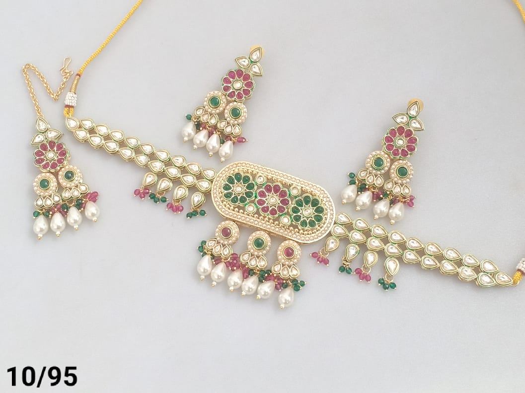 Gold Plated Kundan Choker Set
