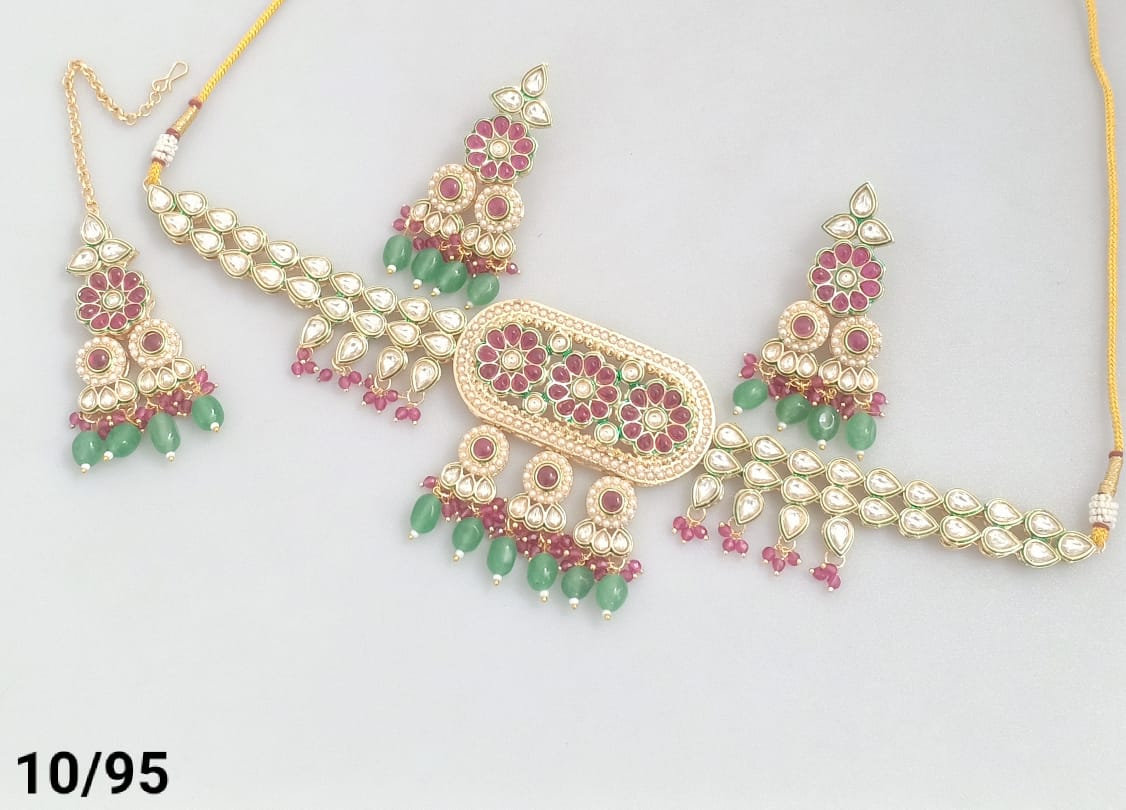 Gold Plated Kundan Choker Set