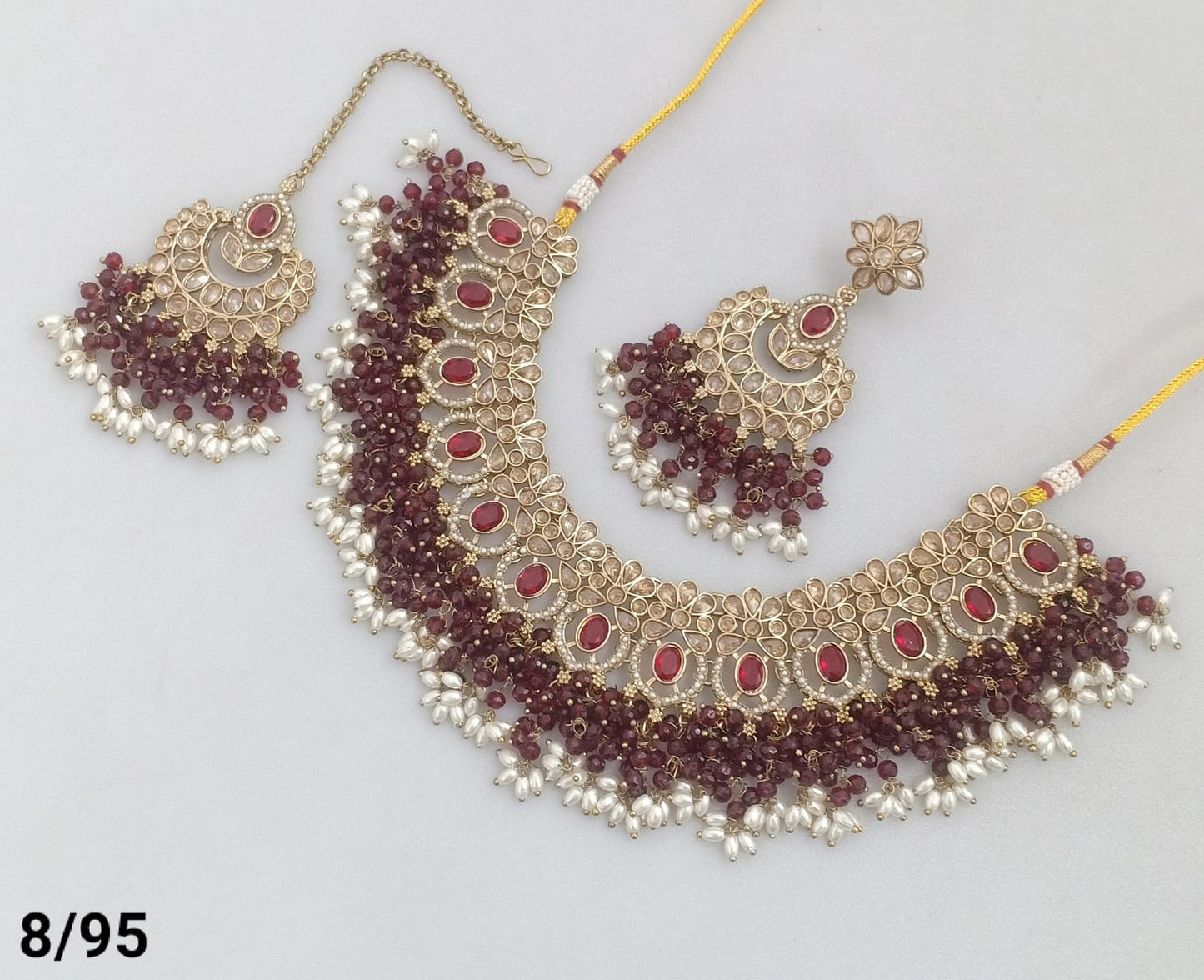 Antique Gold Plated Choker Necklace Set