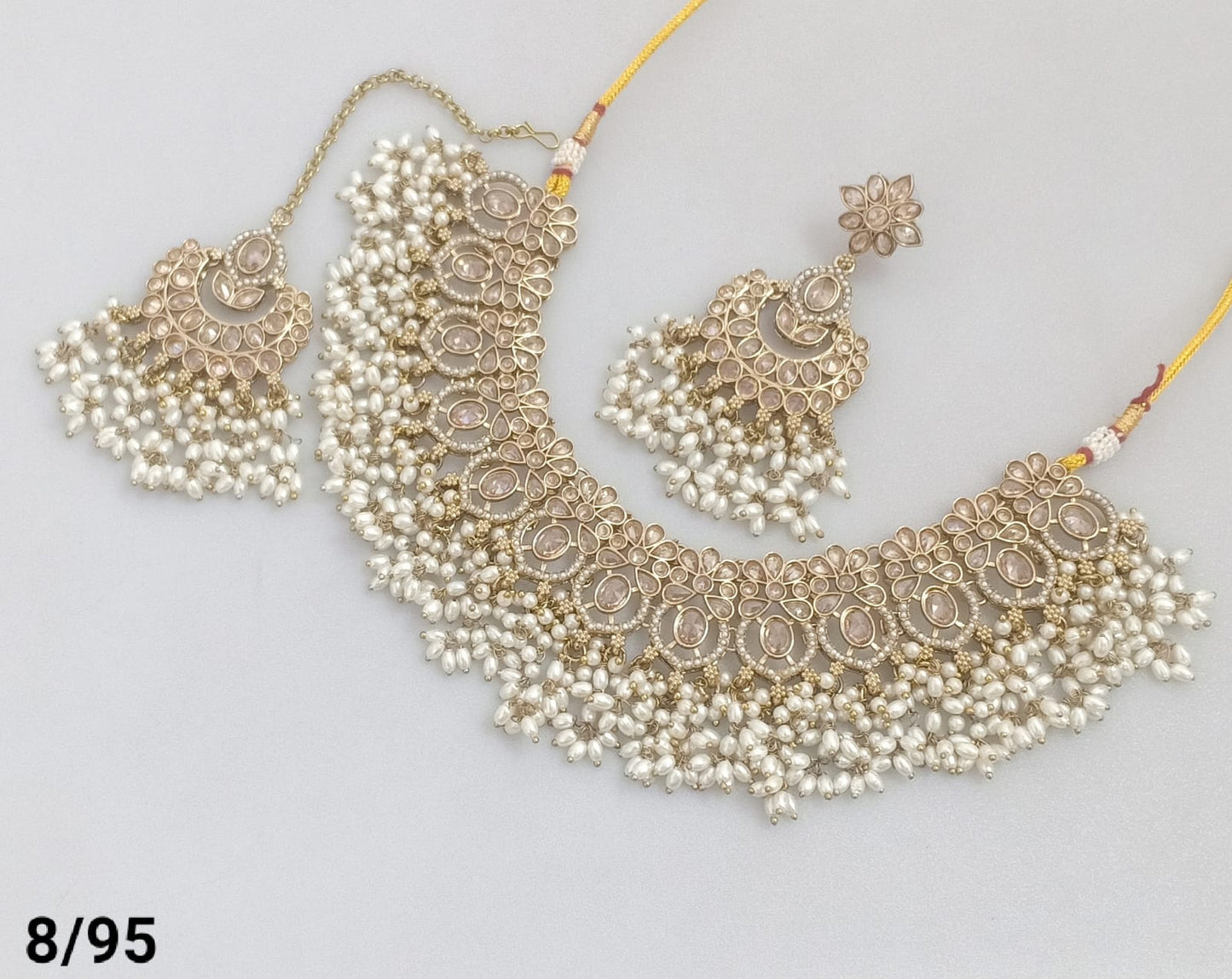 Antique Gold Plated Choker Necklace Set