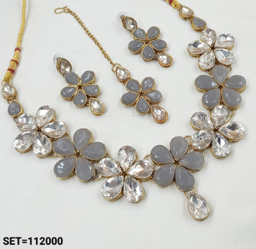 Antique Gold Plated Choker Necklace Set