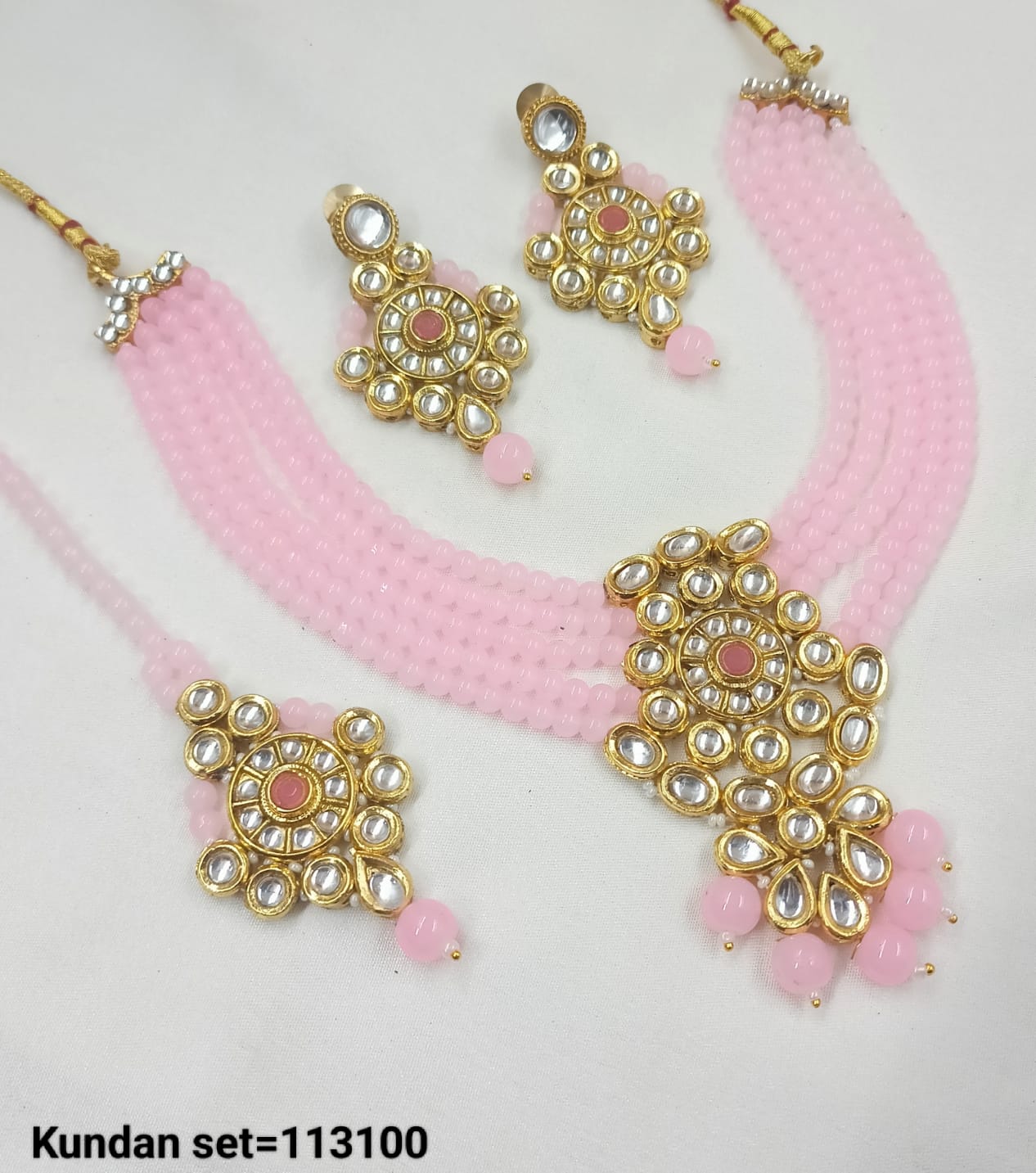 Gold Plated Crystal Stylish Choker Necklace Set