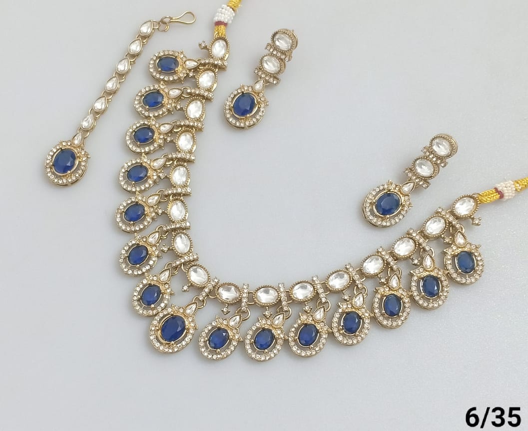 Royal Kundan-Style Necklace and Earring Set – Lucentemarket