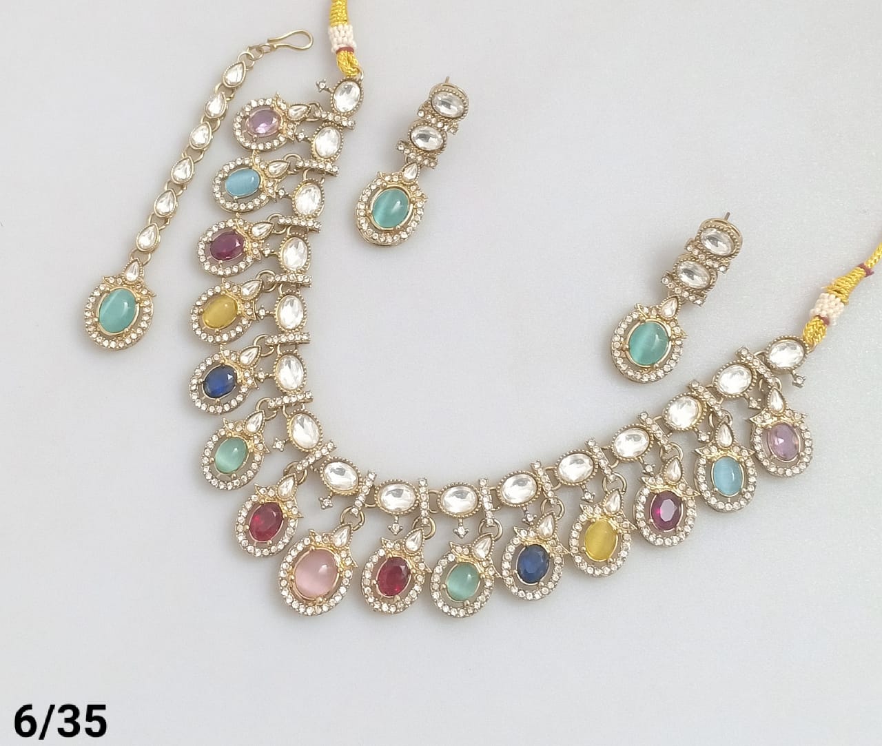 Royal Kundan-Style Necklace and Earring Set – Lucentemarket