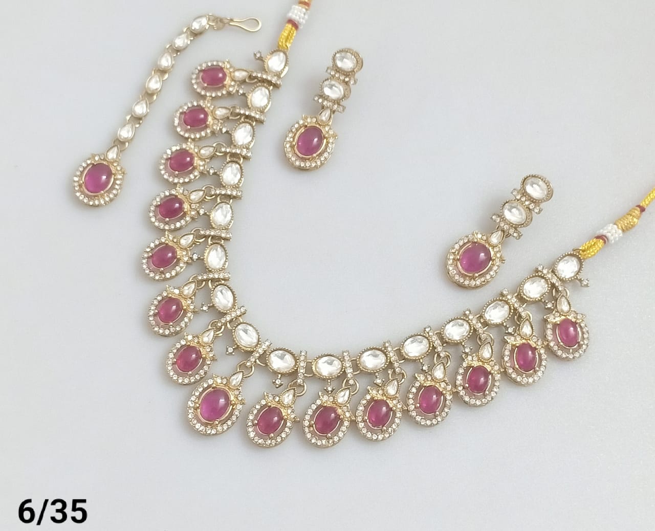 Royal Kundan-Style Necklace and Earring Set – Lucentemarket