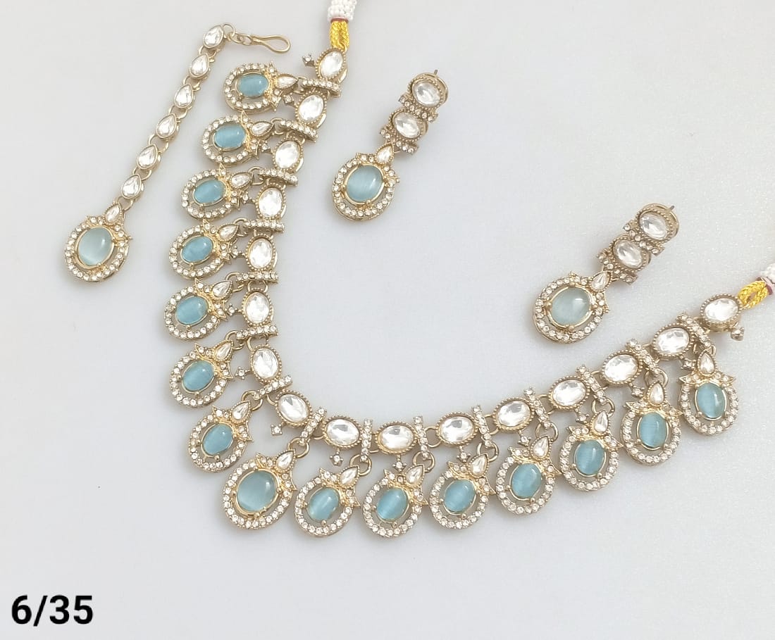 Royal Kundan-Style Necklace and Earring Set – Lucentemarket