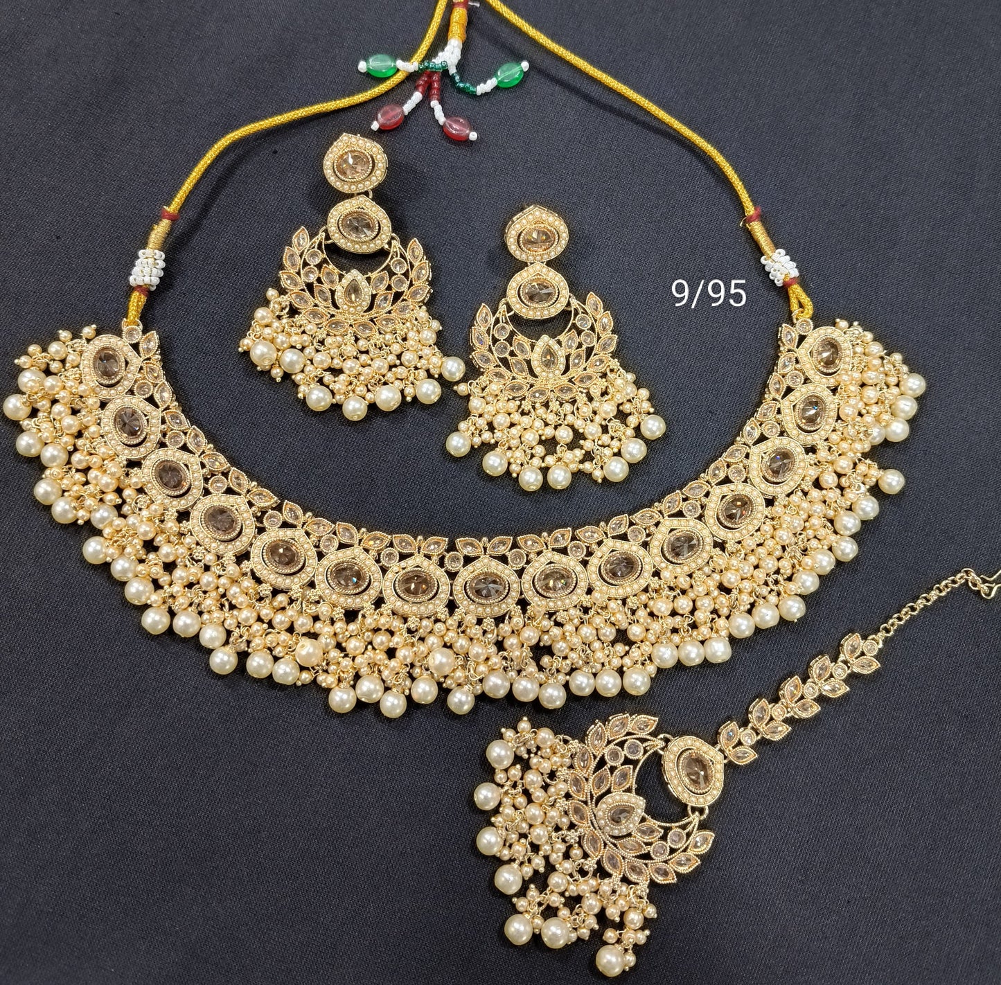 Royal Layered Pearl Cluster Choker Necklace Set for Women – Lucentemarket