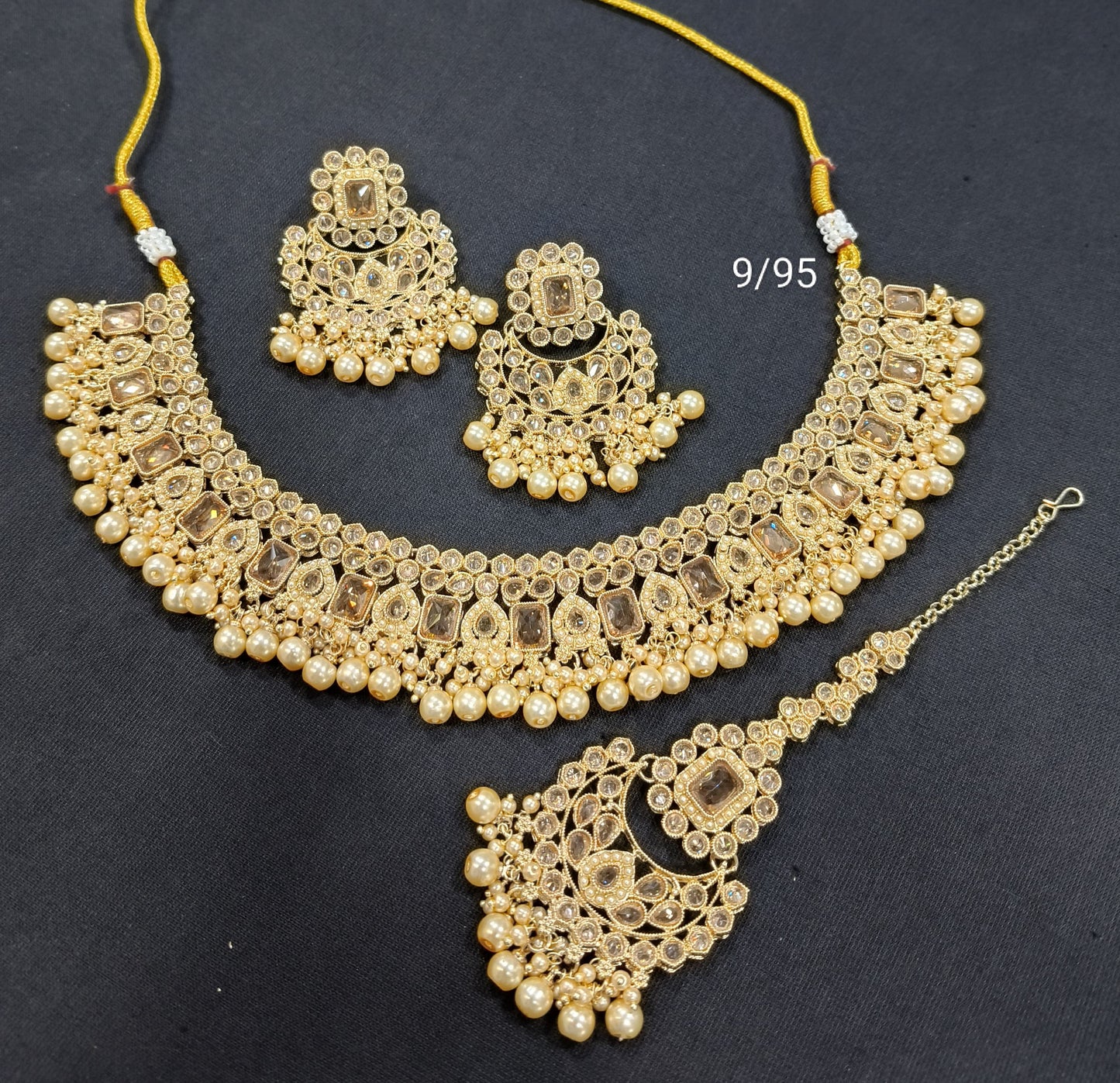 Royal Layered Pearl Cluster Choker Necklace Set for Women – Lucentemarket