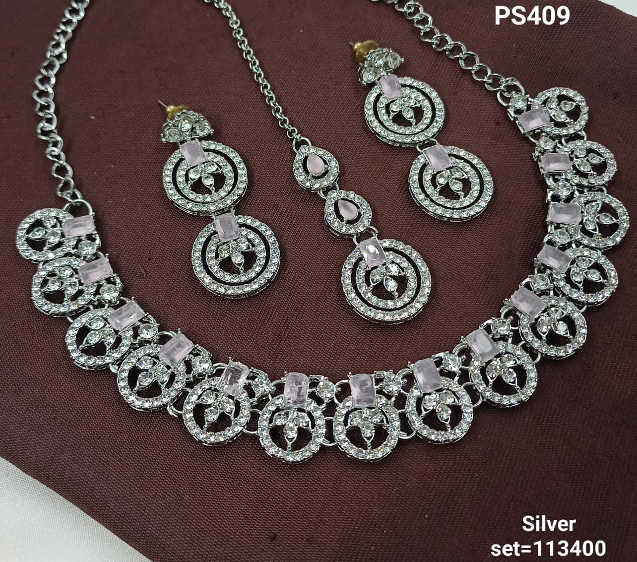 Elegant Silver Necklace and Earring Set – Bridal & Party Jewelry - Lucentemarket