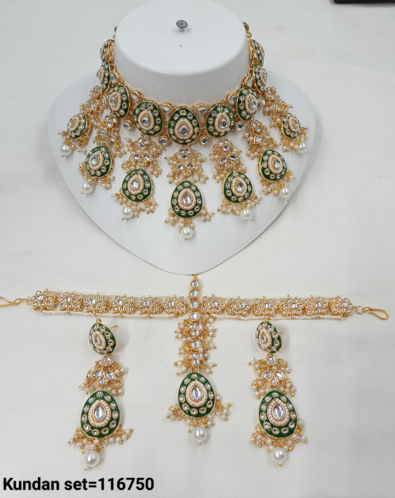 Elegant CZ Bridal Jewelry Set – Necklace, Earrings & Headpiece