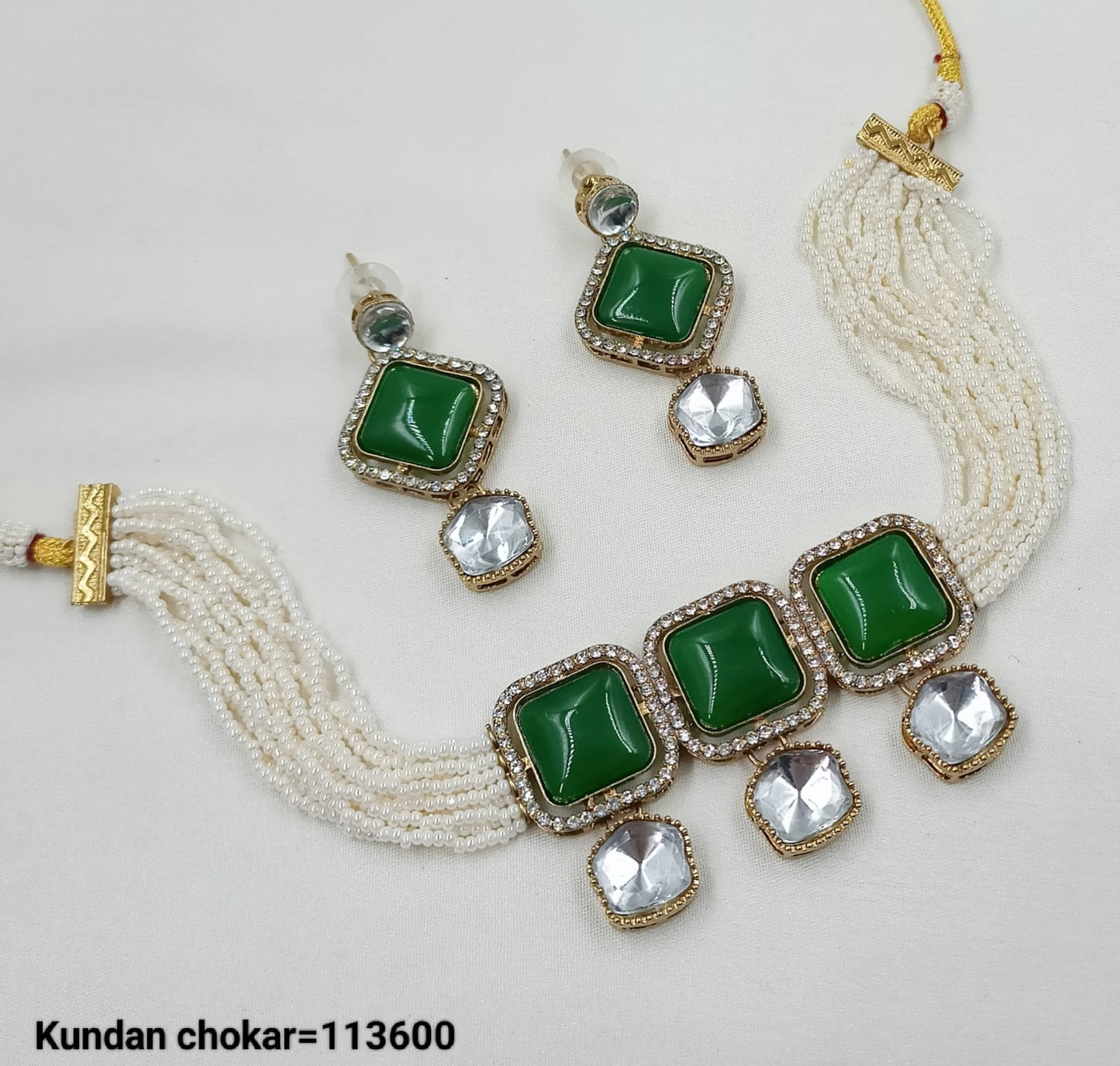 Elegant Traditional Choker Set with Multi-Strand Beads