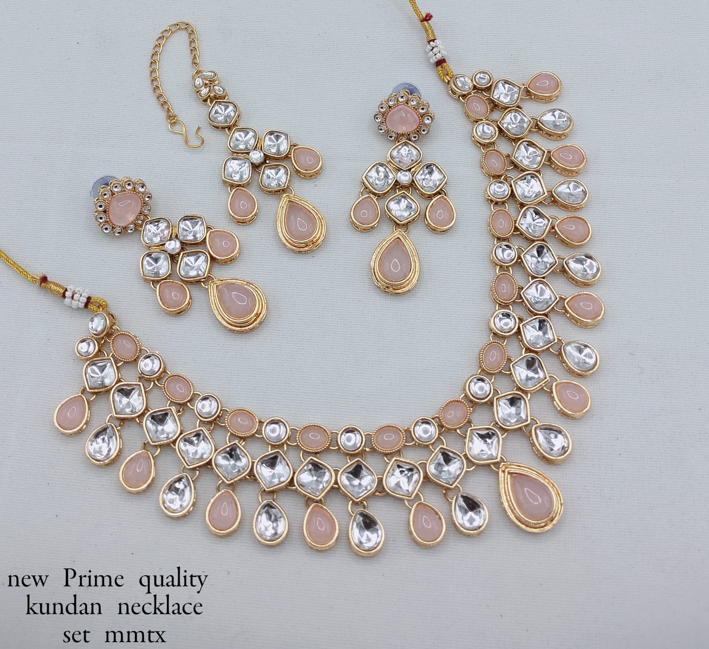 Premium CZ Necklace Set with Matching Earrings & Maang Tikka